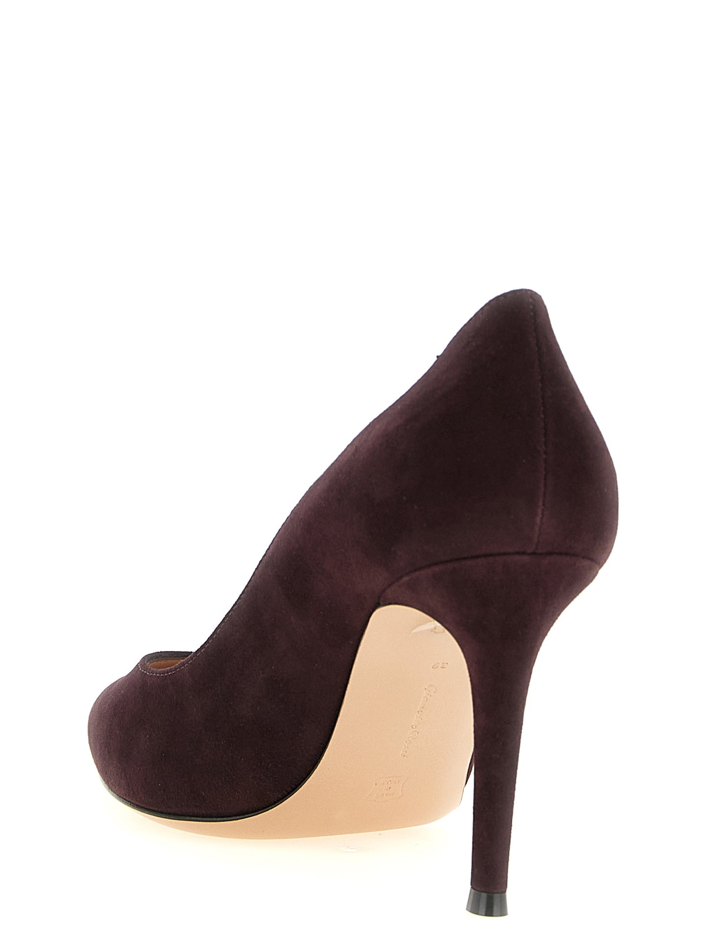 Bordeaux Suede Leather High Heel Pumps