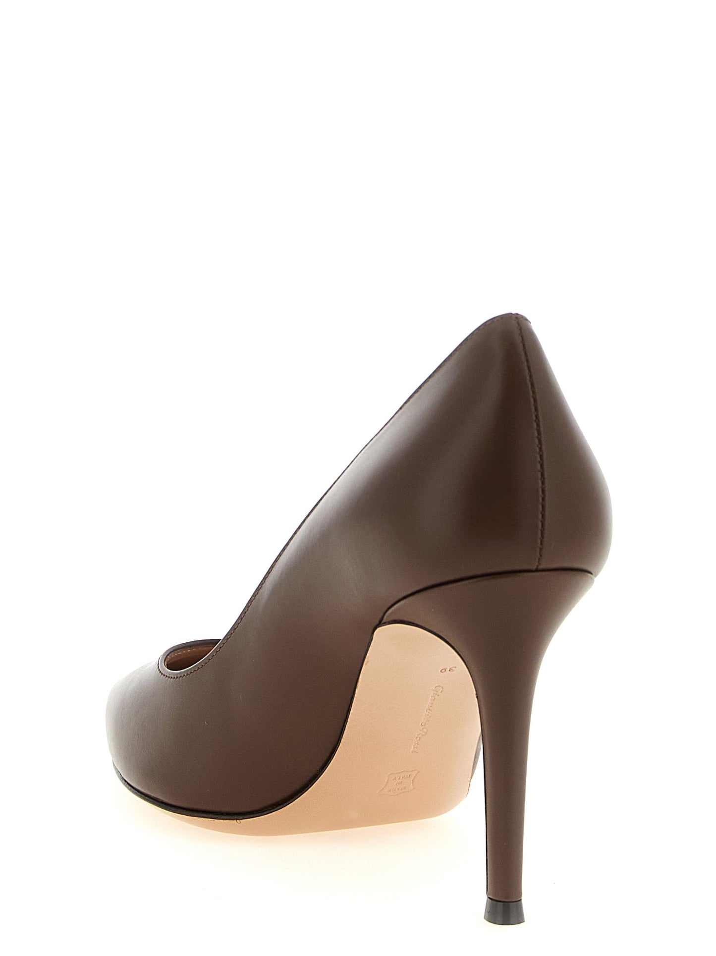 Brown Calfskin High Heel Pumps