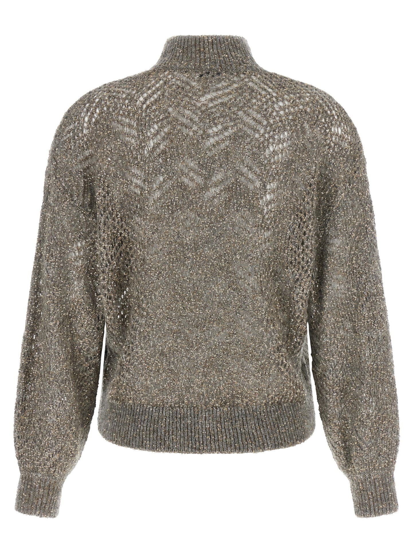 Gray Polyamide Cardigan