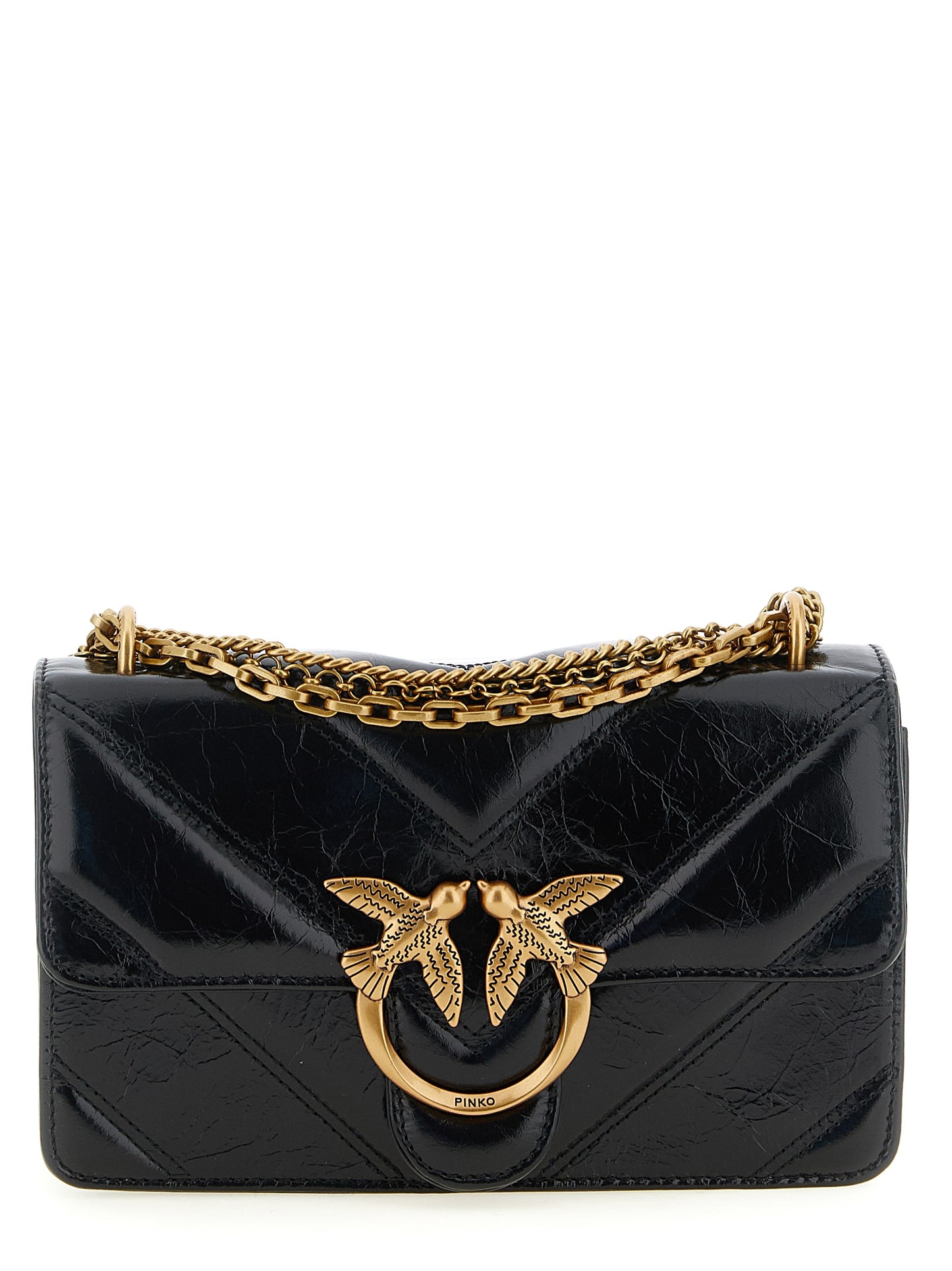 Black Calfskin Crossbody Bag