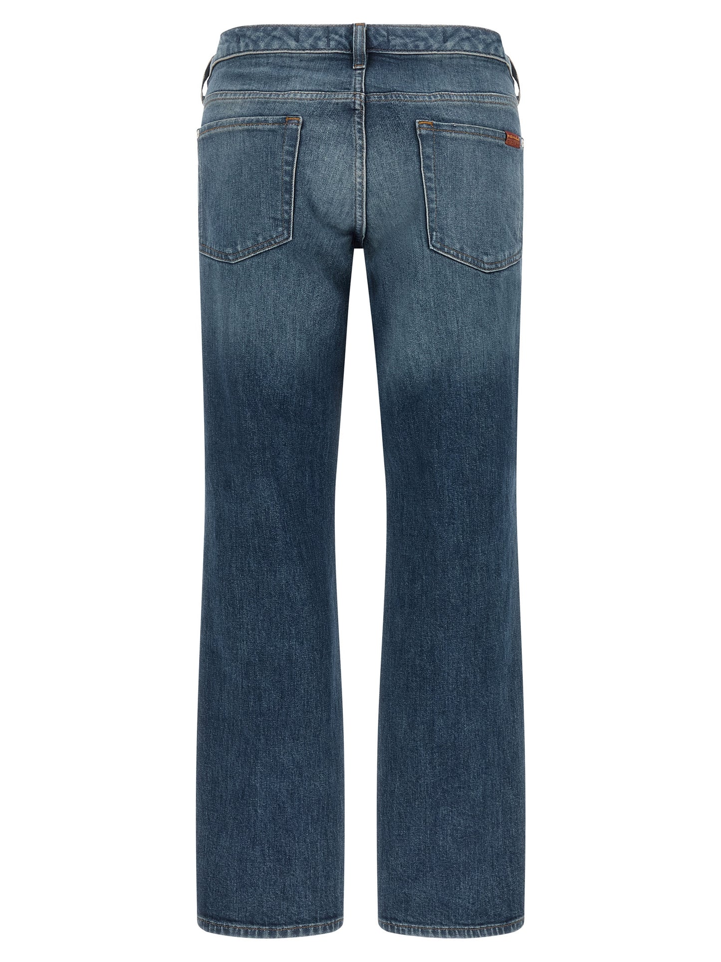 Blue Cotton Tapered Jeans