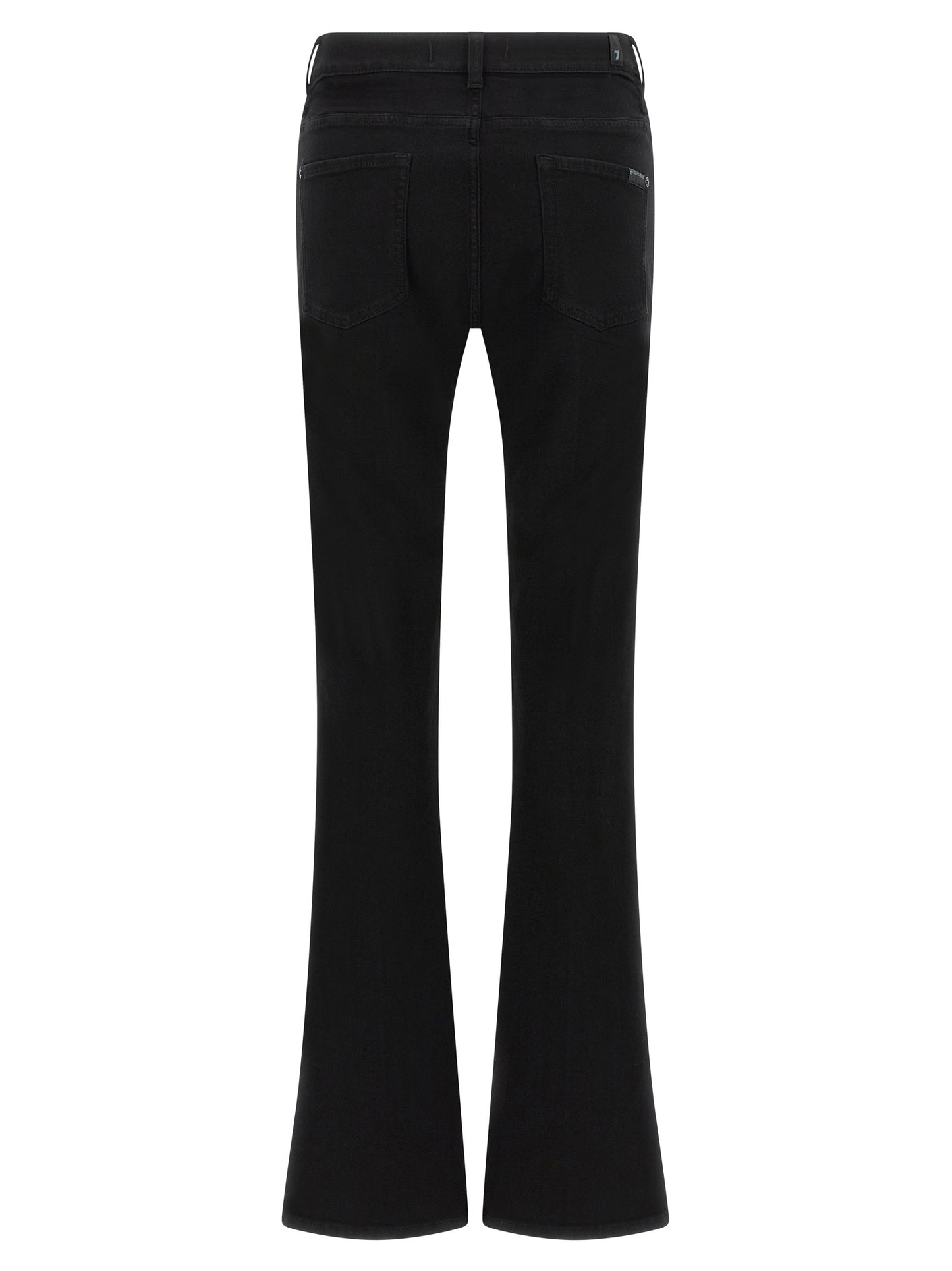 Black Cotton Bootcut Jeans
