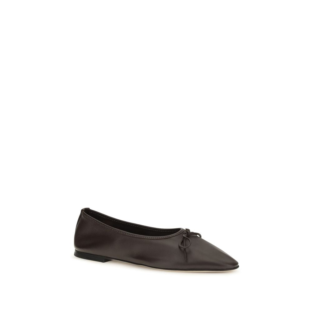 Brown Calf Leather Bos Taurus Ballet Flats