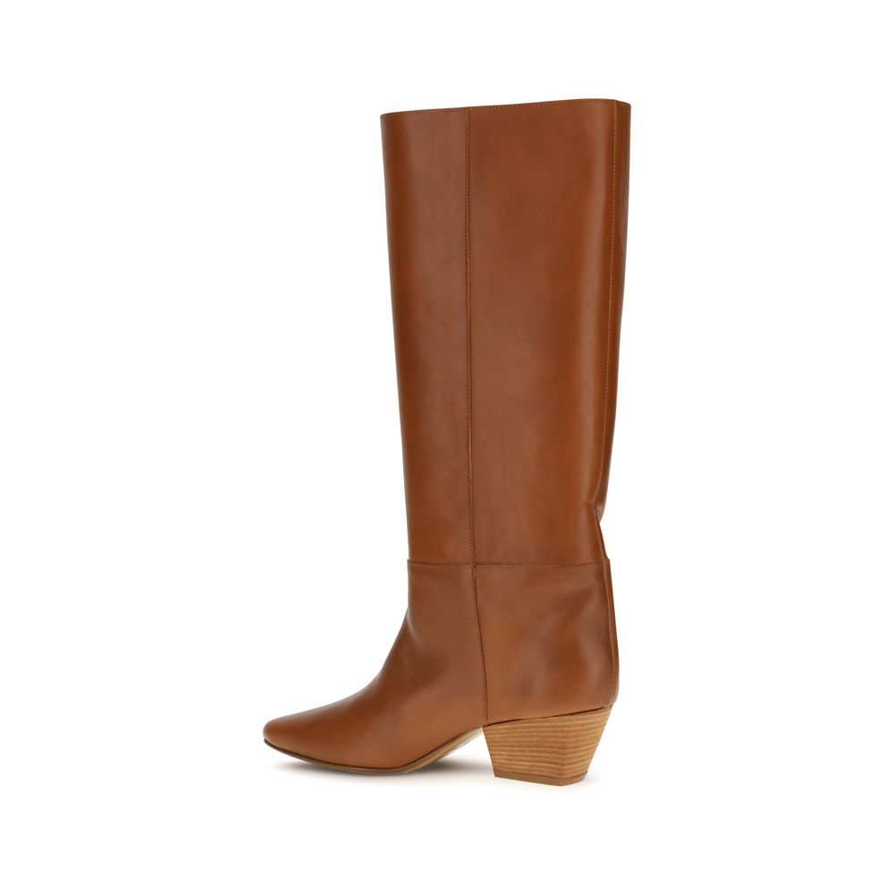 Brown Calf Leather Bos Taurus Ankle Boots
