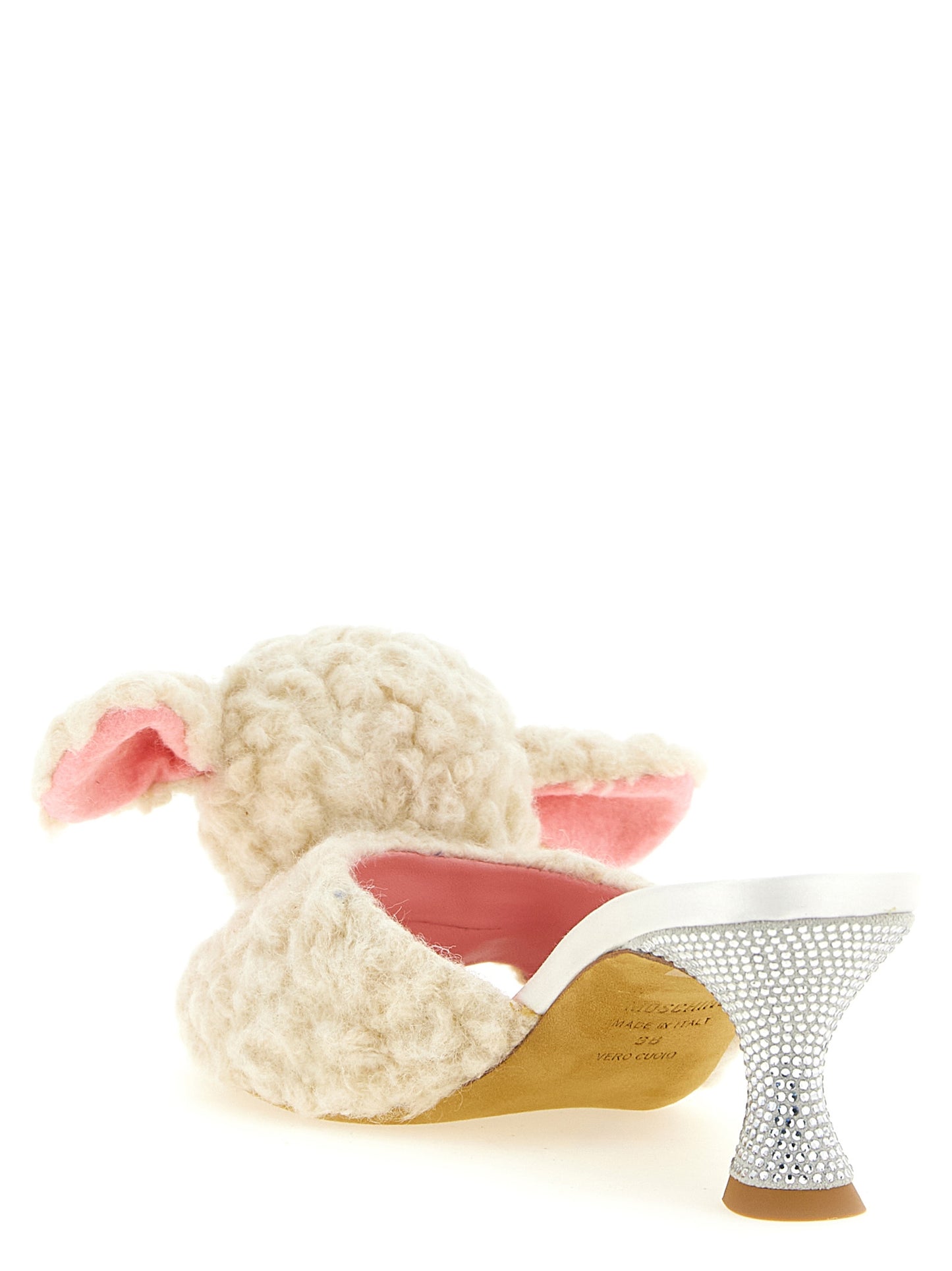 White Virgin Wool Mules