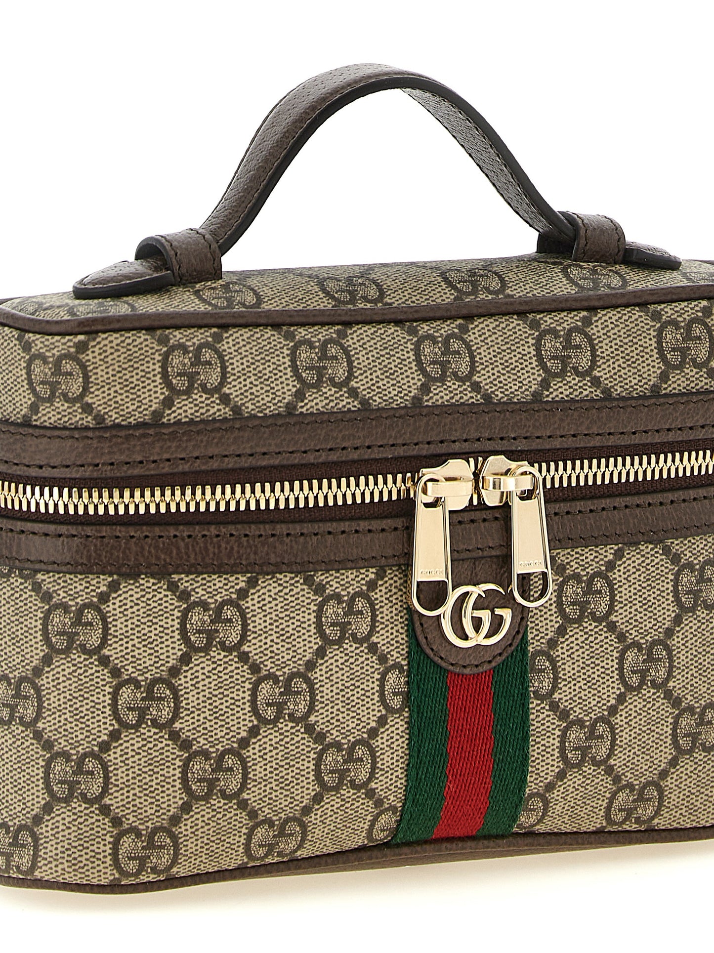 Beige Polyethylene Crossbody Bag