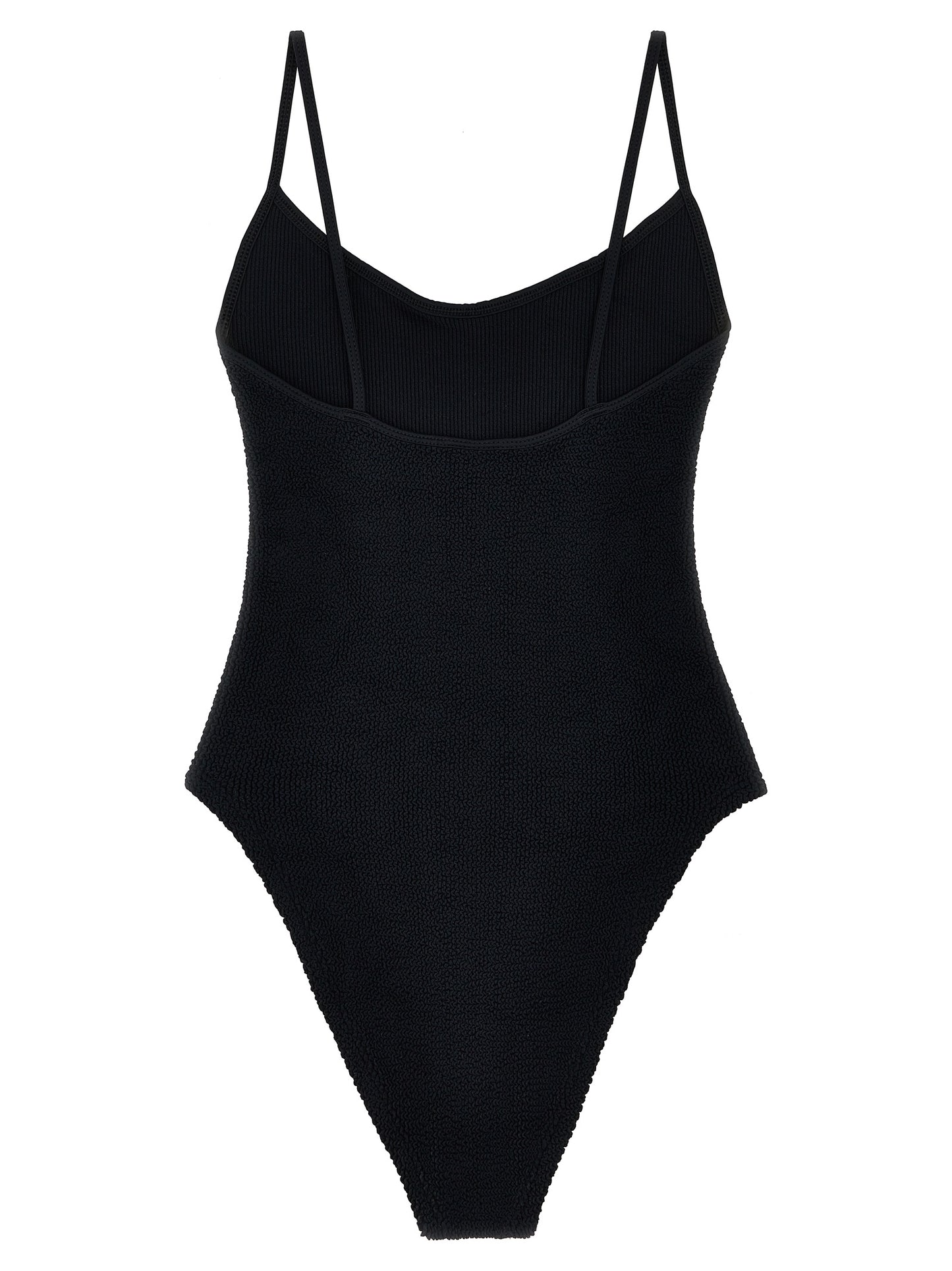 Black Polyamide One-Piece Swimsuit