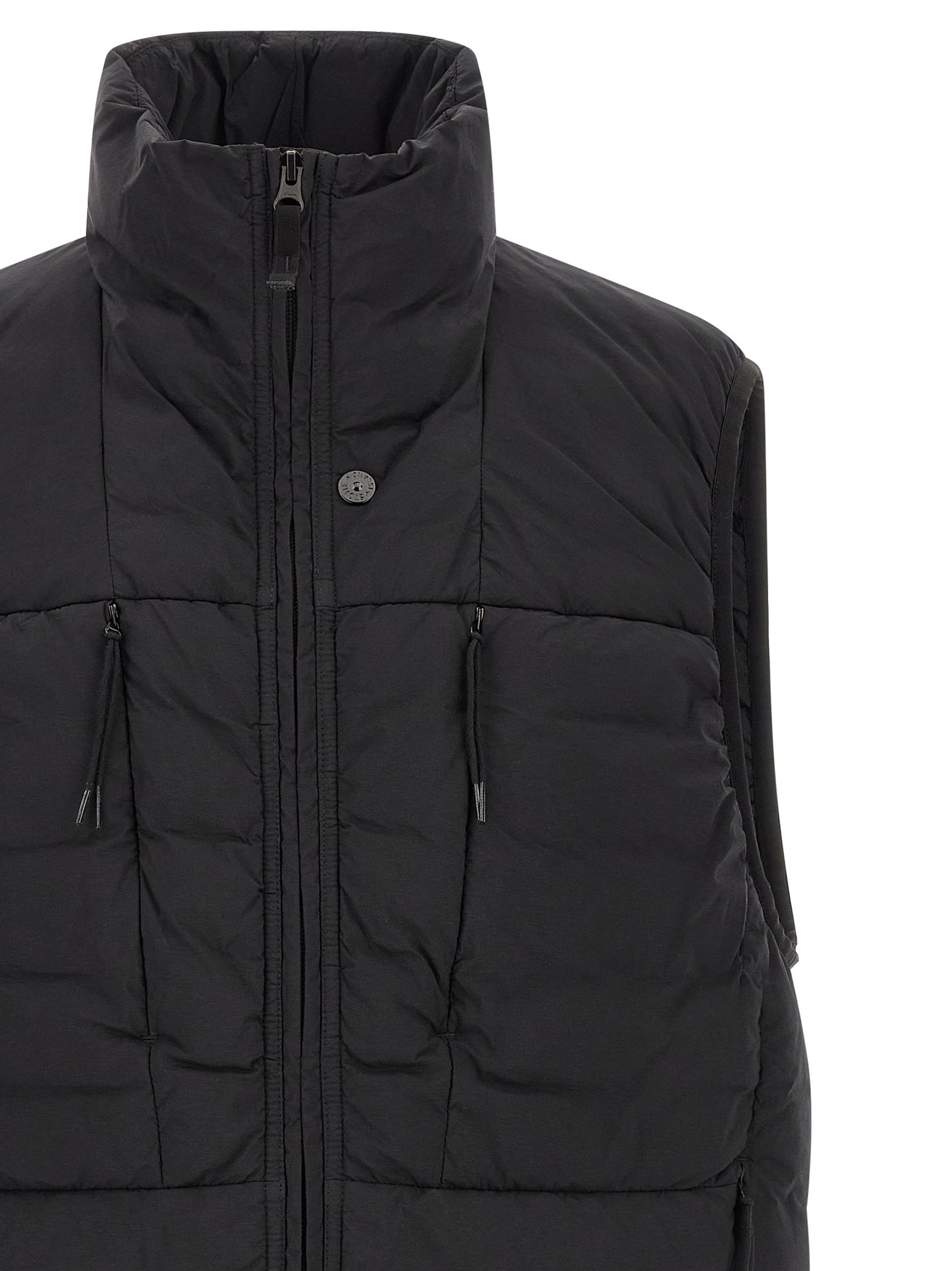 Black Polyamide Sleeveless Jacket
