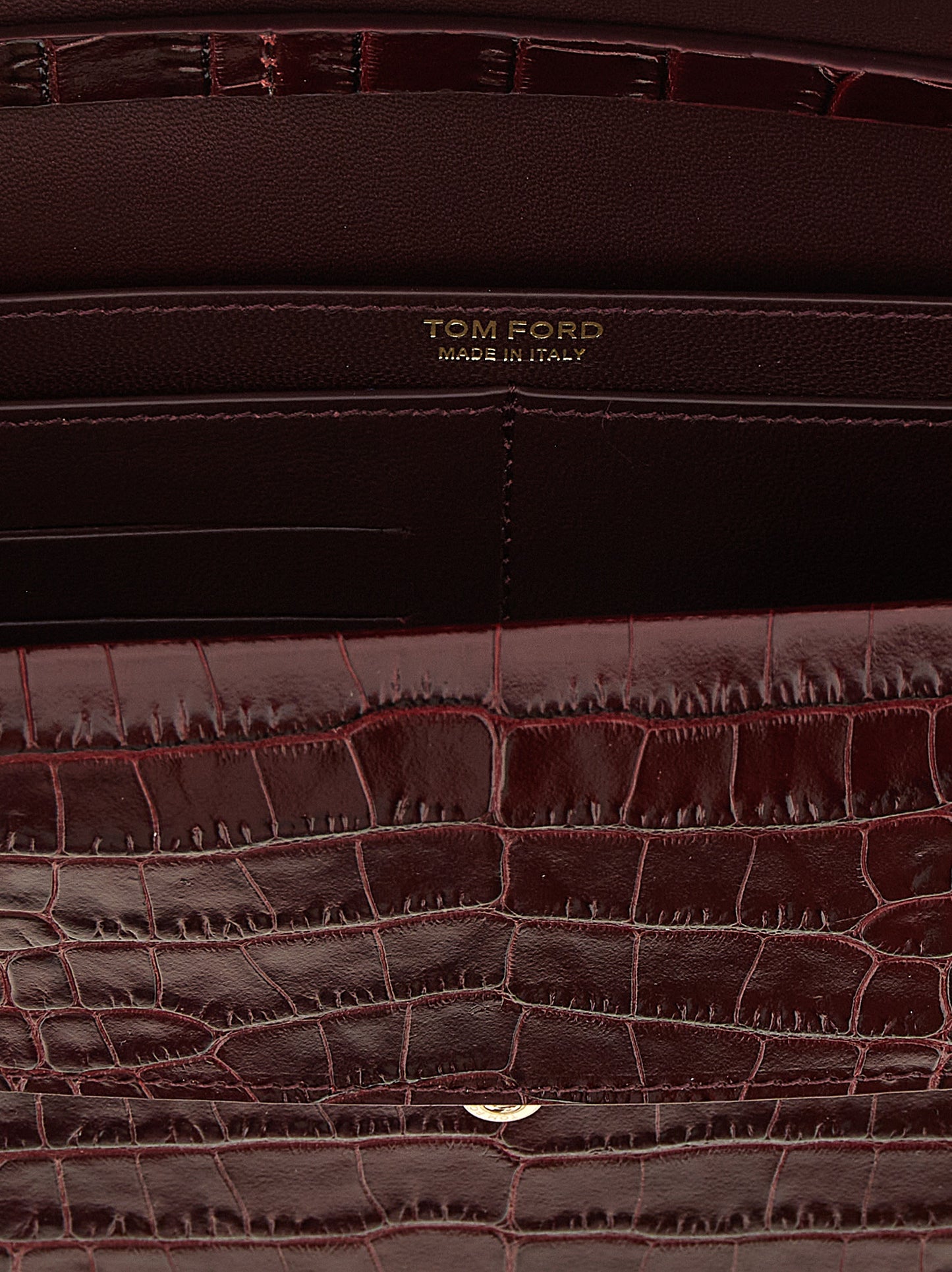 Bordeaux Calfskin Clutch Bag