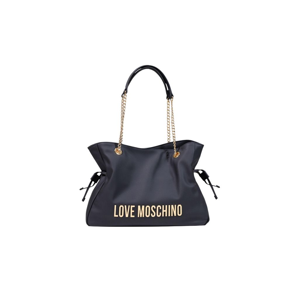Black Polyester Handbag
