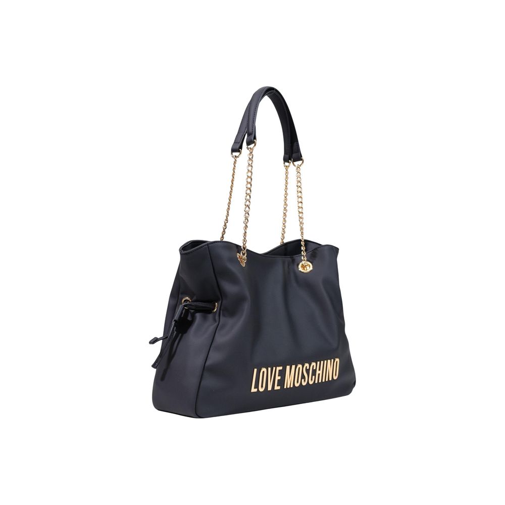 Black Polyester Handbag