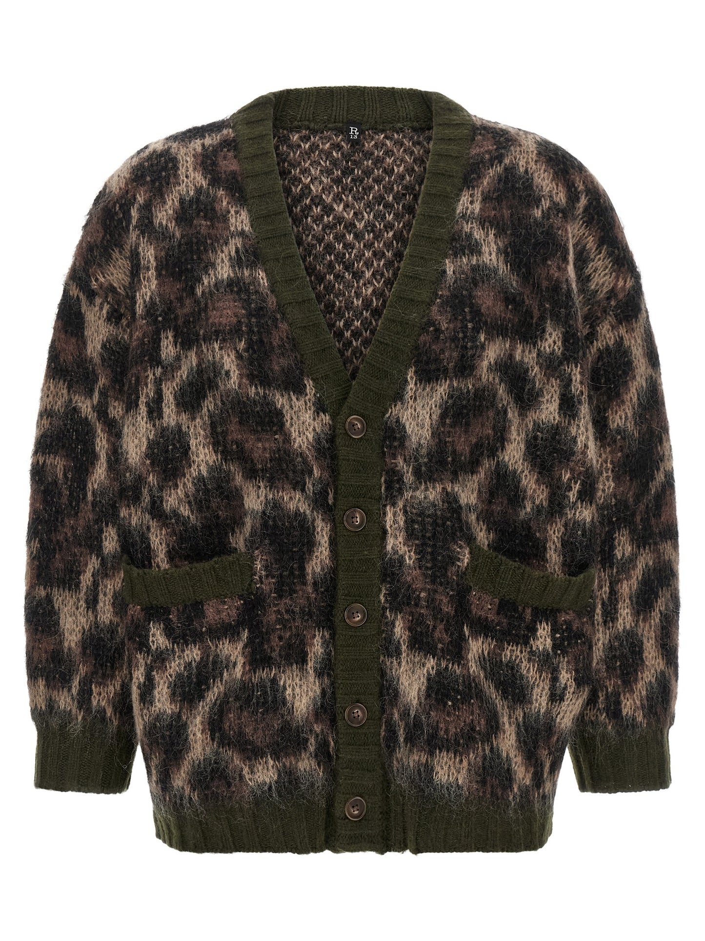 Brown Nylon Cardigan