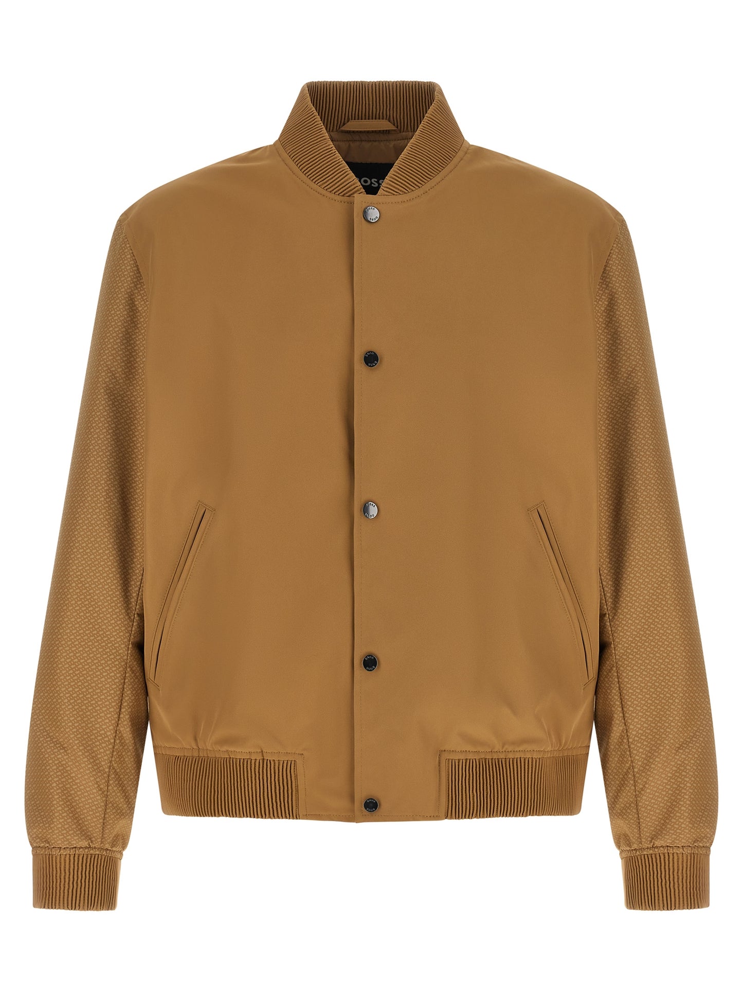 Beige Polyester Bomber