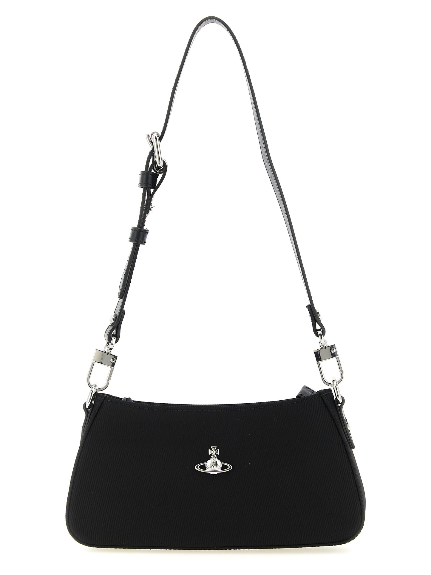 Black Polyester Shoulder Bag