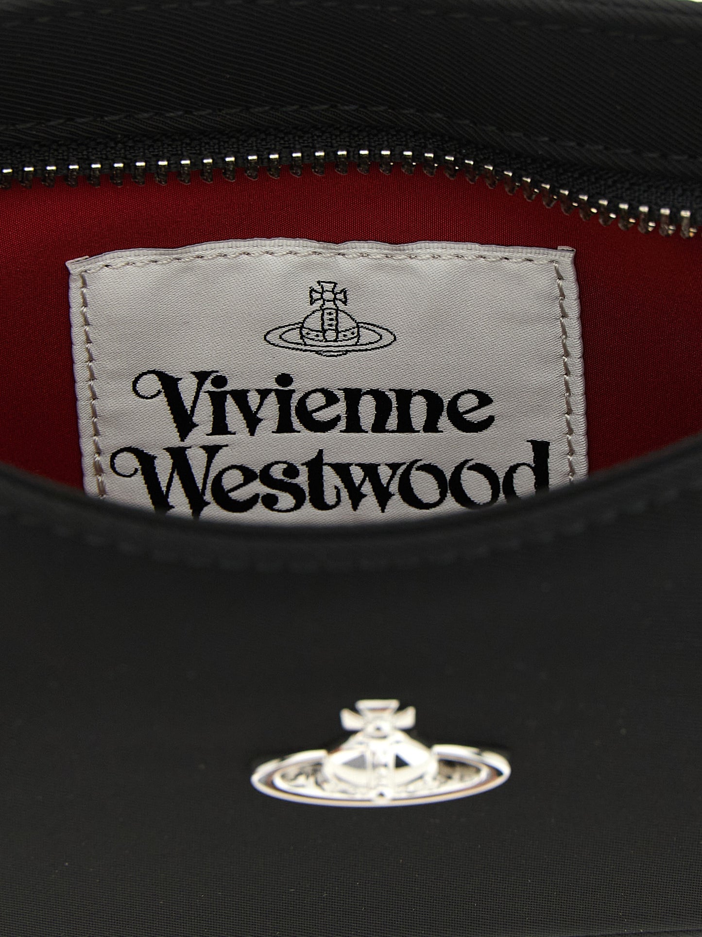 Black Polyester Shoulder Bag