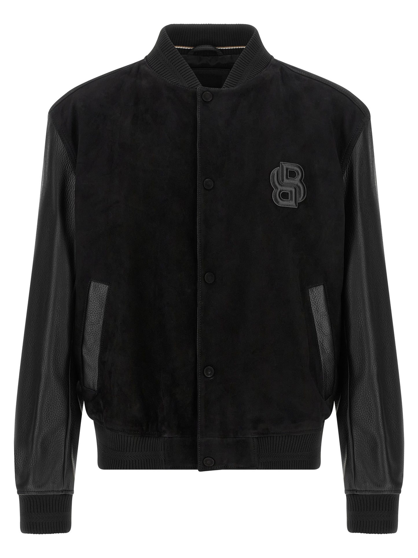 Black Polyester Bomber