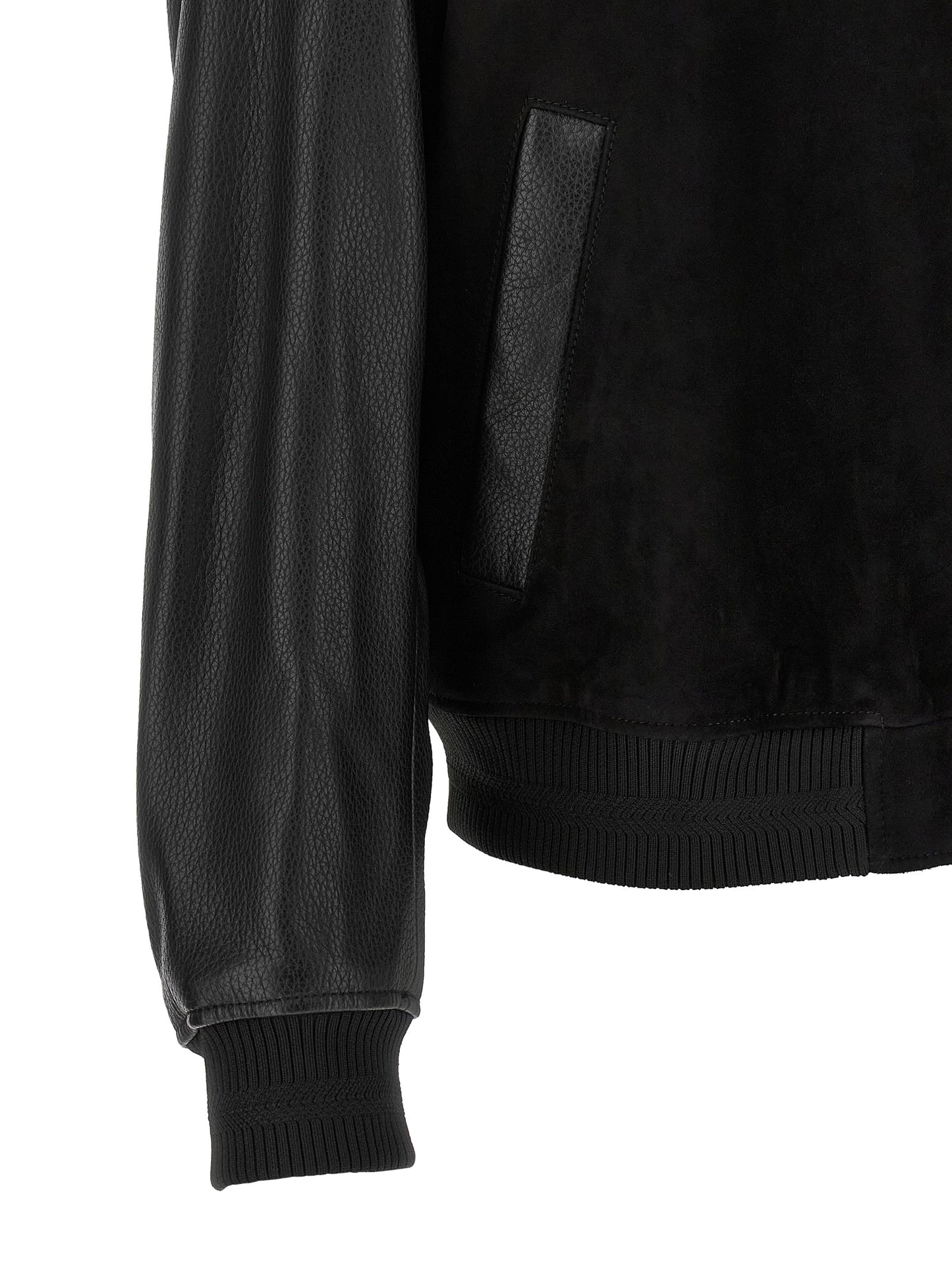 Black Polyester Bomber