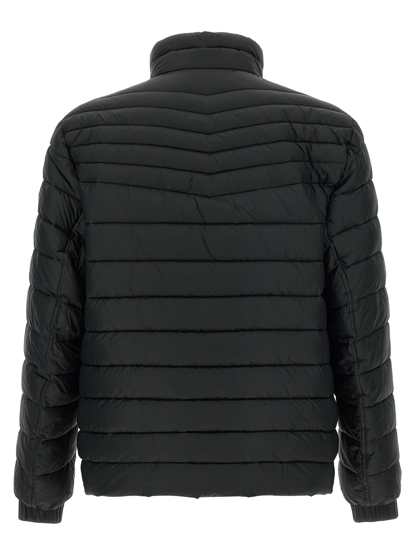 Black Recycled Polyamide Full-Length Jacket