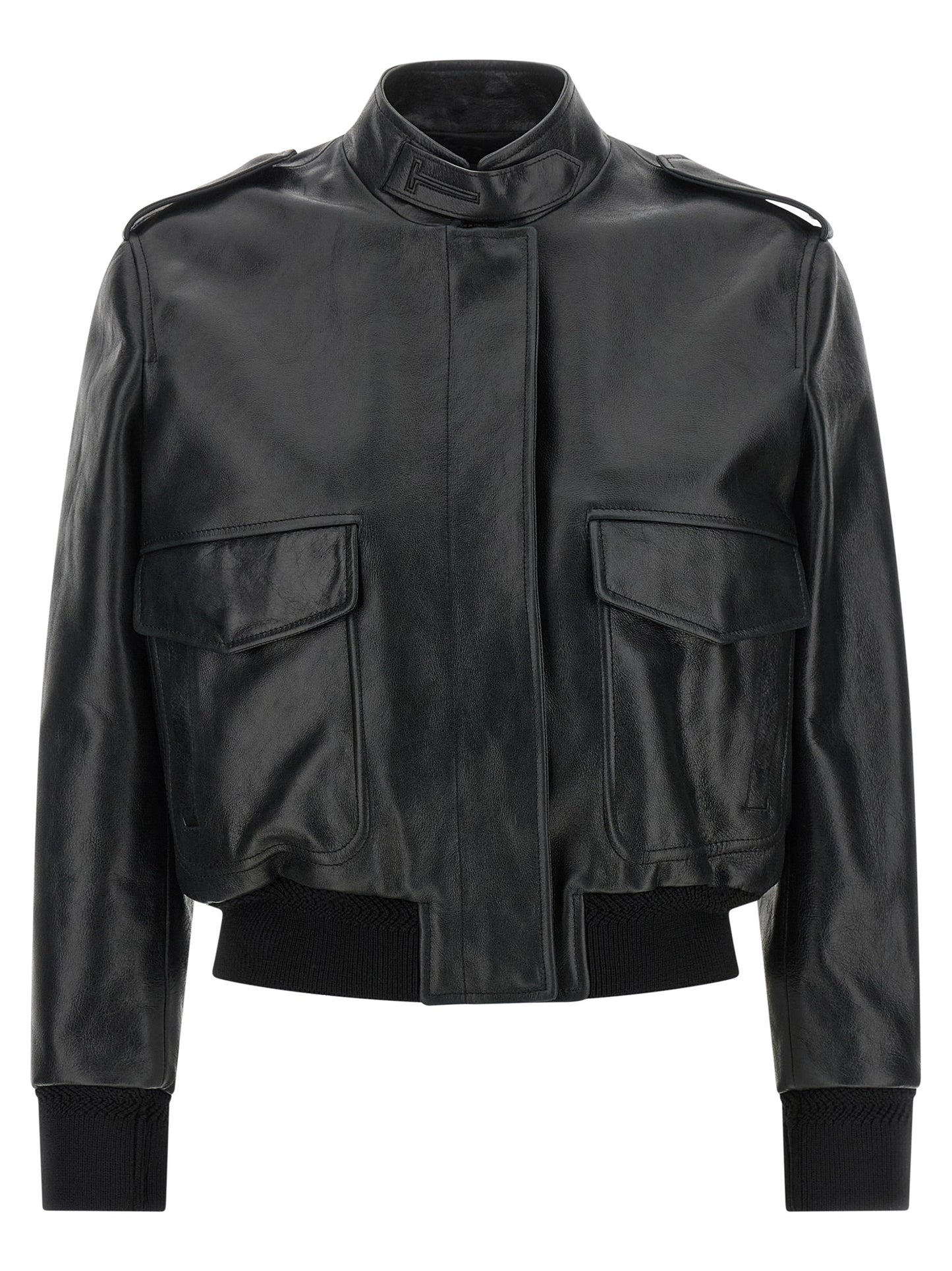 Black Lamb Leather Leather Jacket