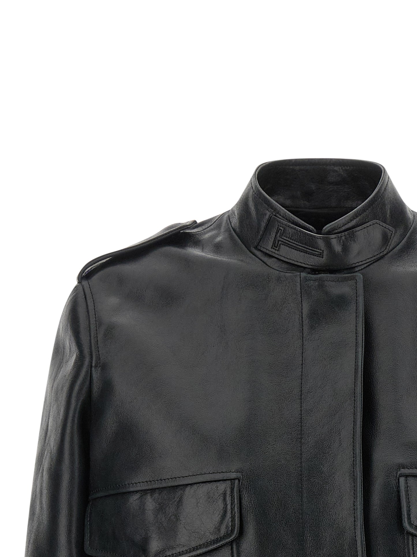 Black Lamb Leather Leather Jacket
