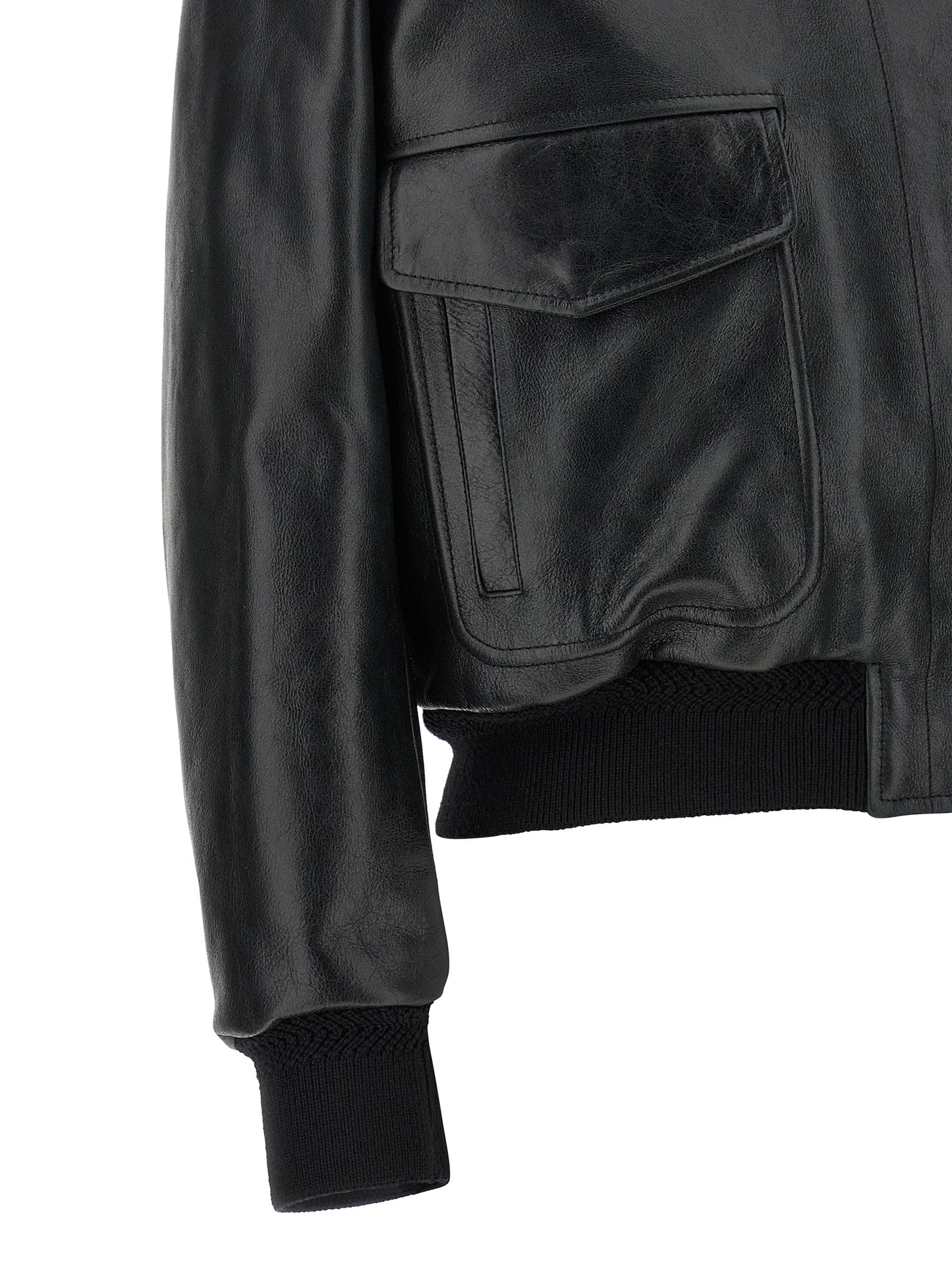 Black Lamb Leather Leather Jacket
