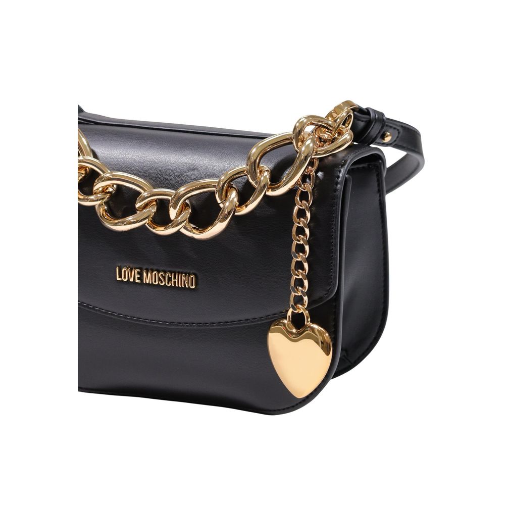 Black Polyester Handbag