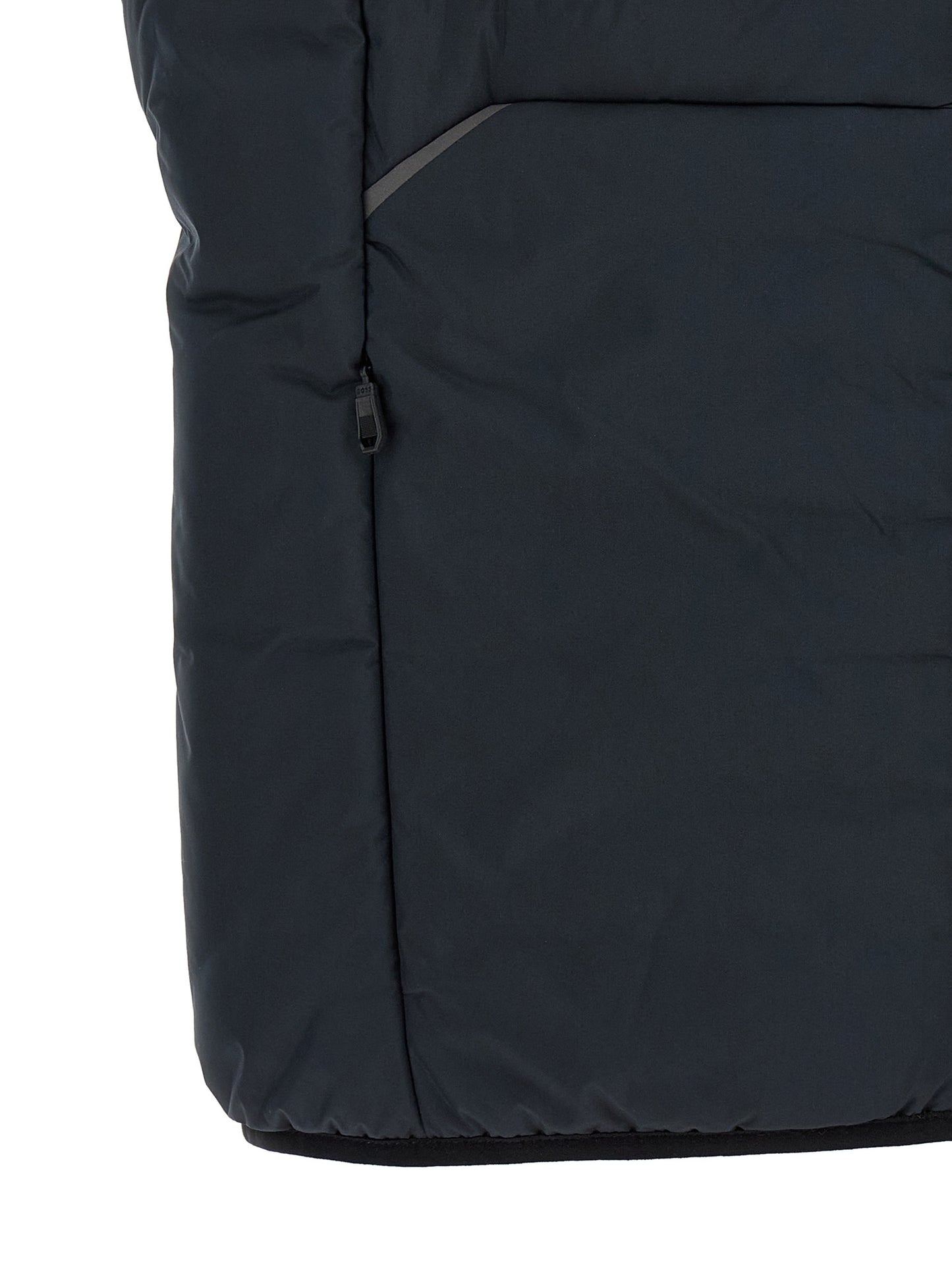 Blue Polyester Sleeveless Jacket