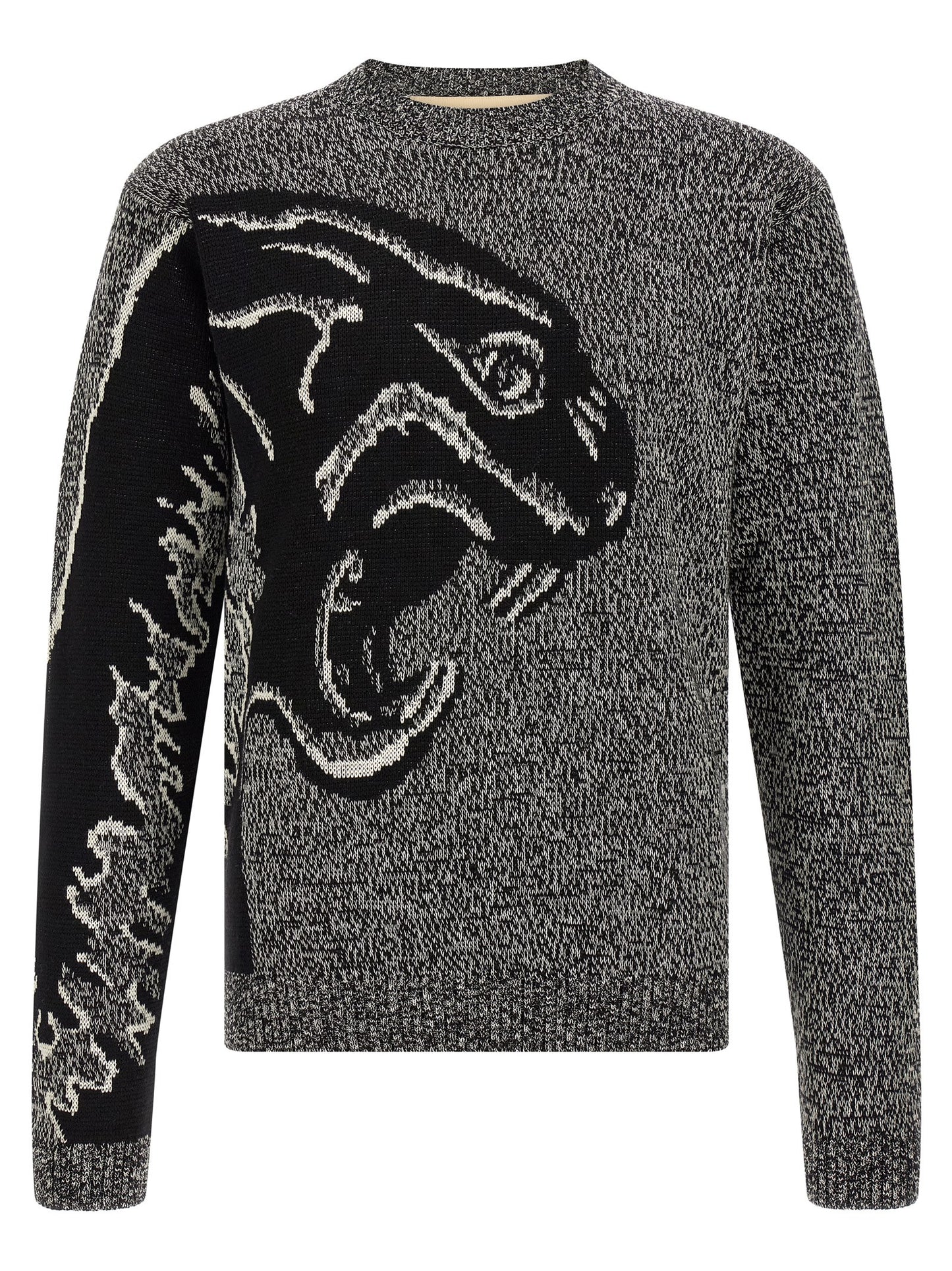 Bicolor Virgin Wool Cardigan