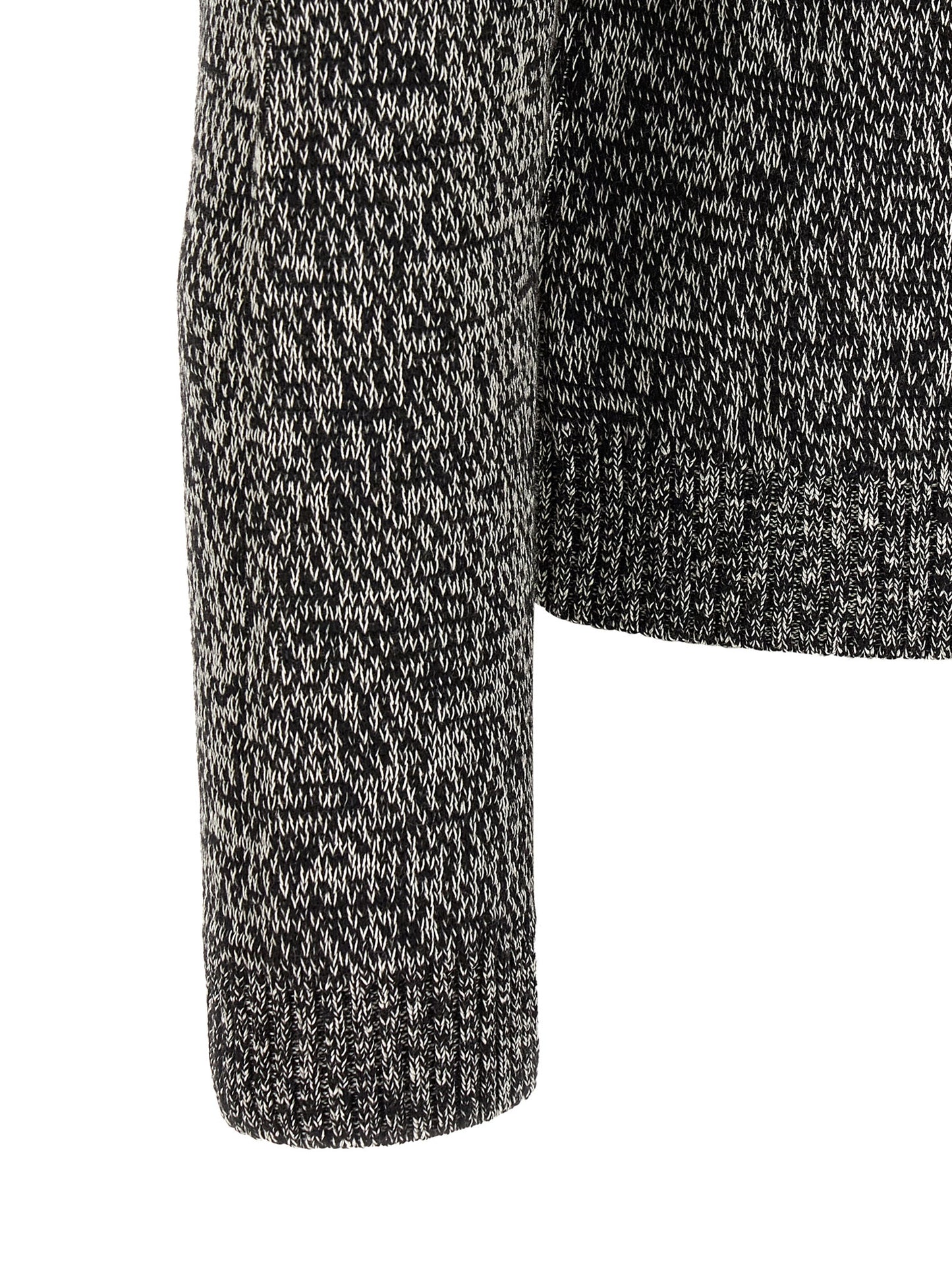 Bicolor Virgin Wool Cardigan