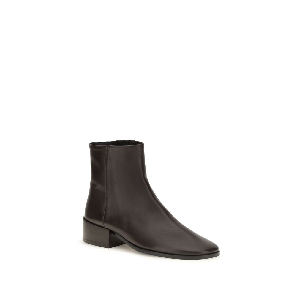 Brown Calf Leather Bos Taurus Ankle Boots