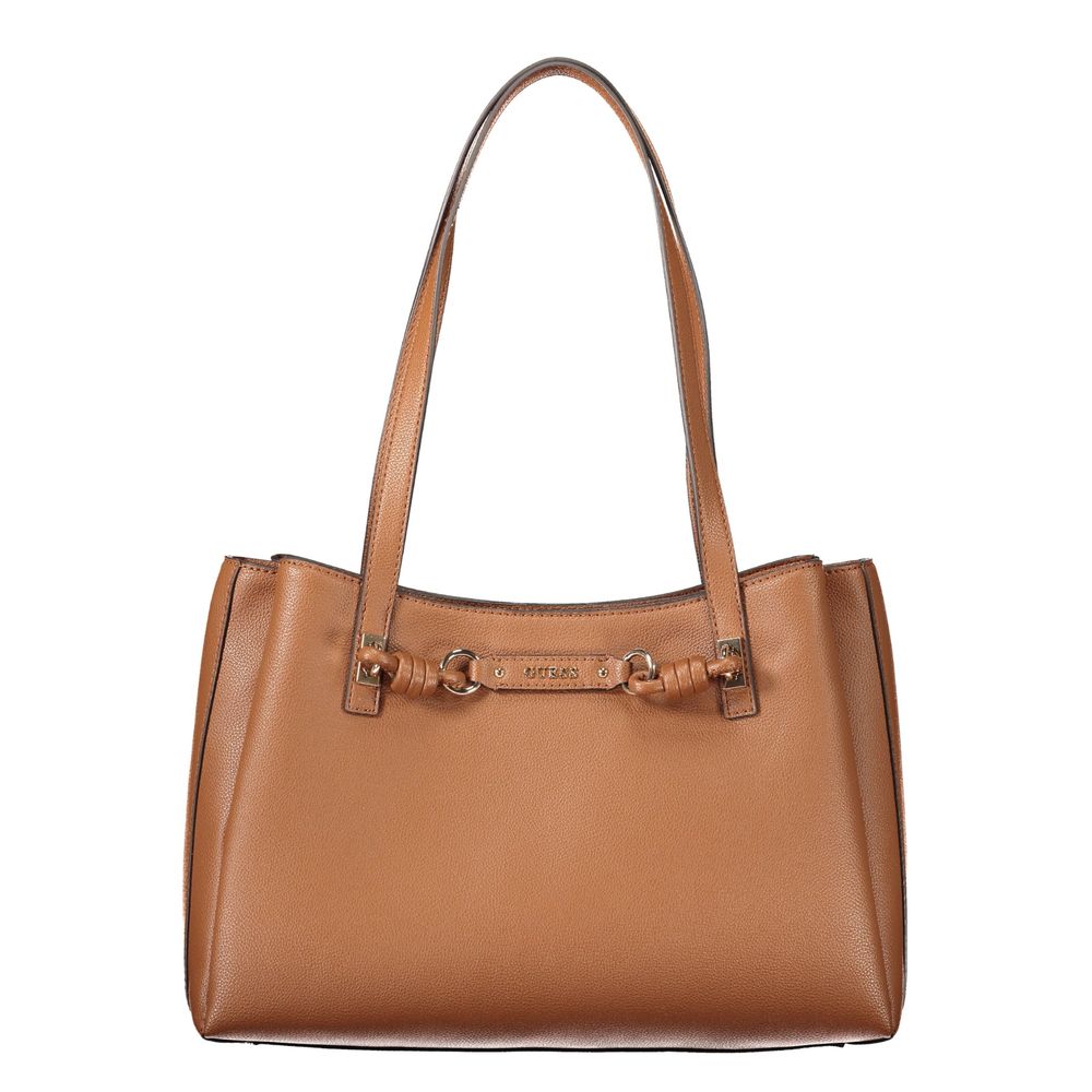 Brown Polyurethane Women's Bag