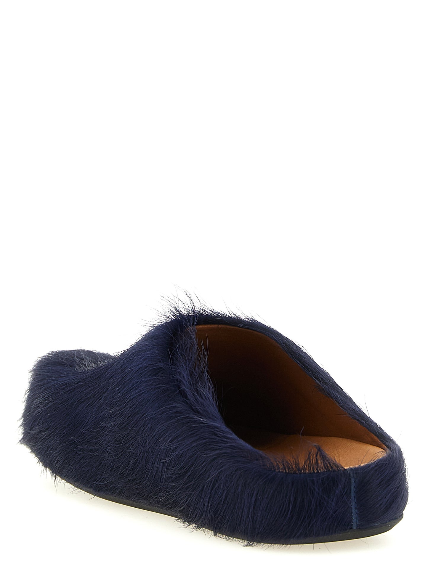 Blue Calfskin Mules