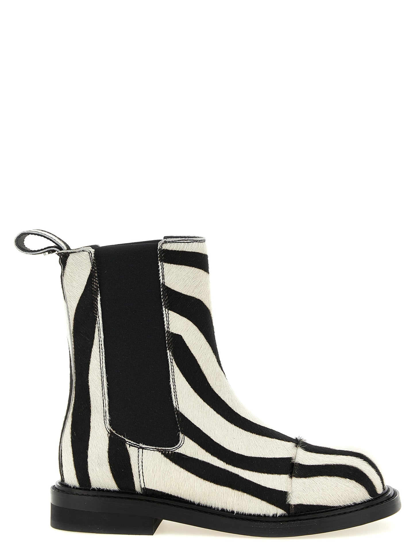 Bicolor Calfskin Ankle Boots