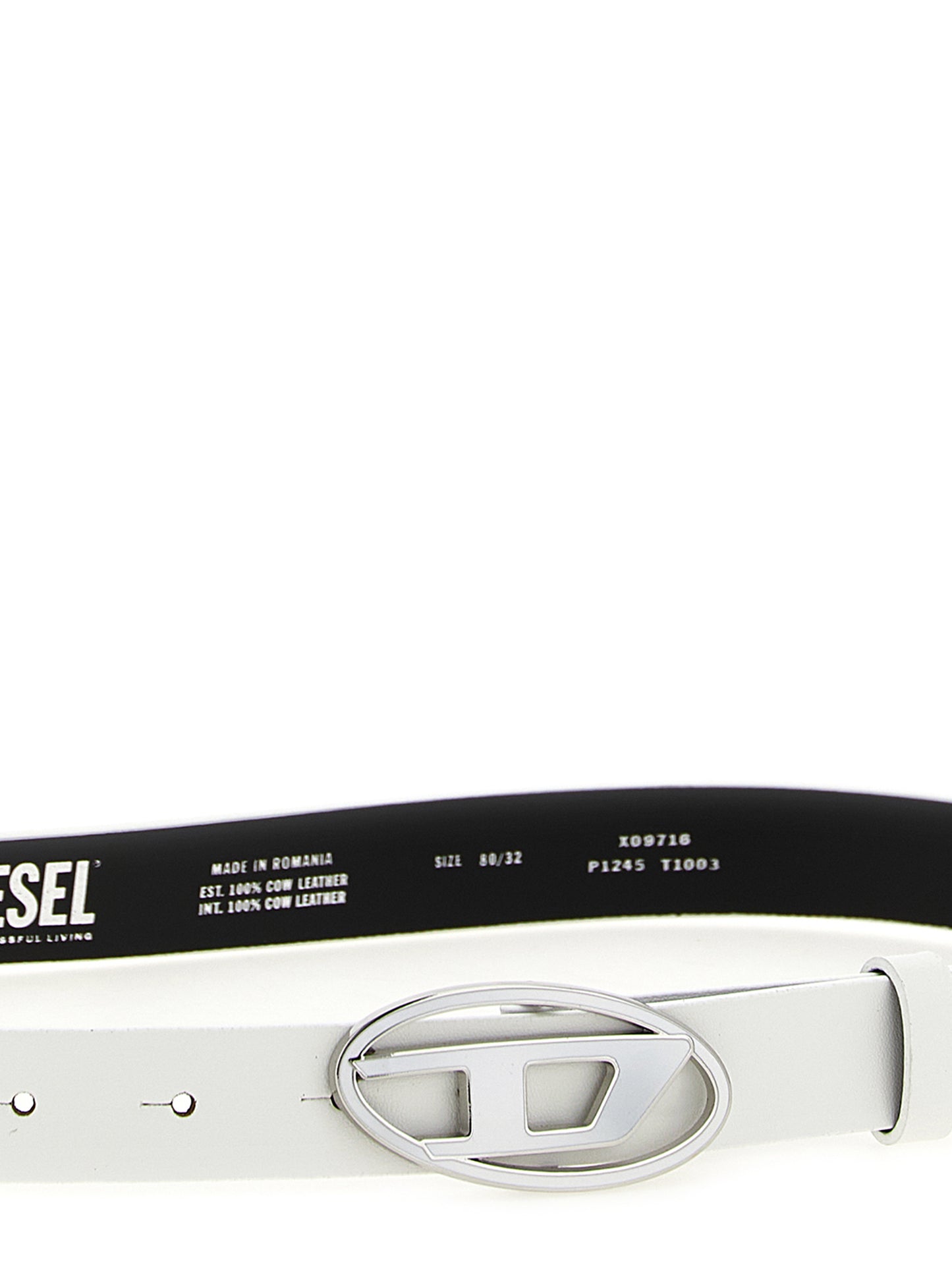 White Leather Regular Belt