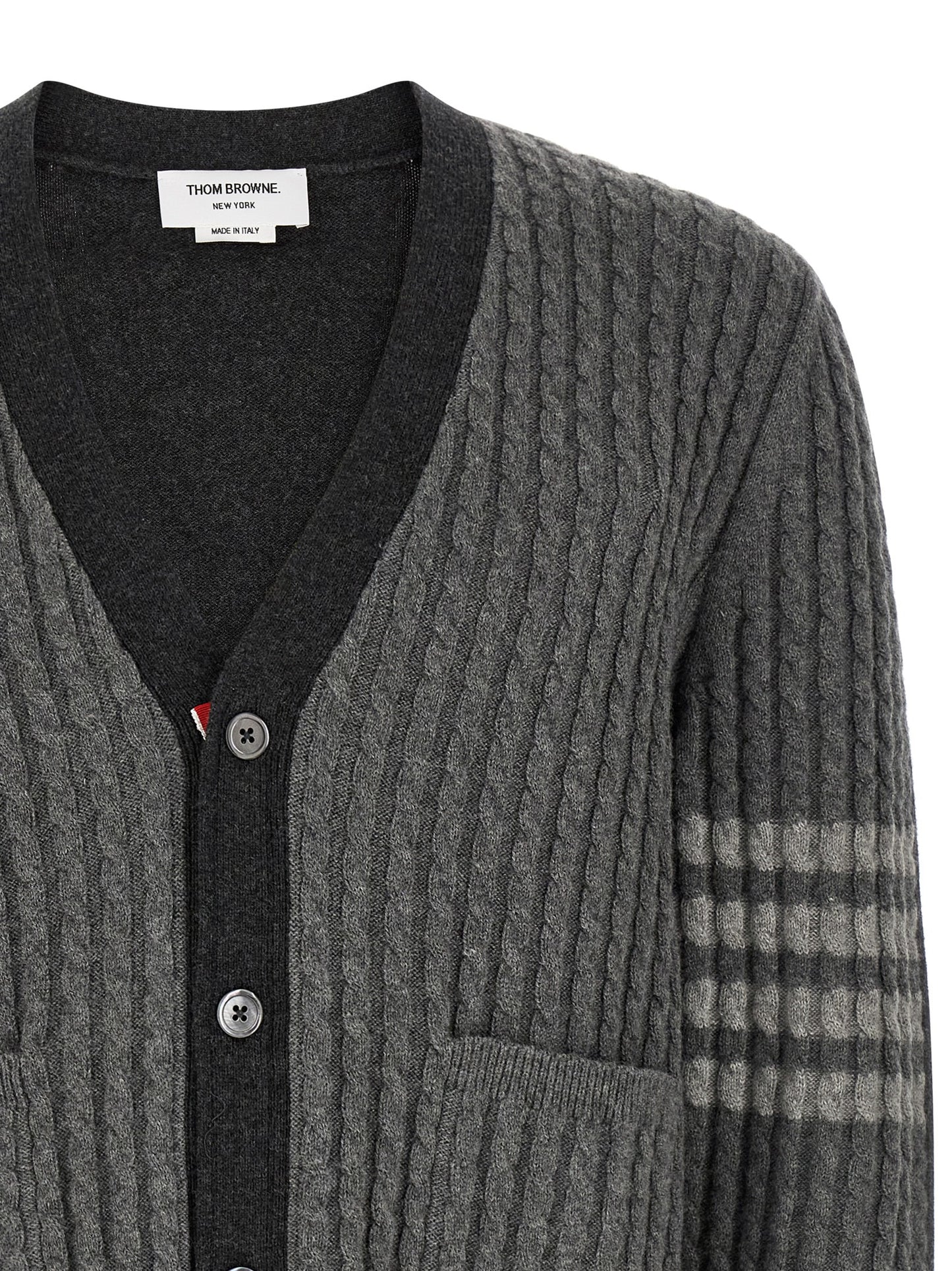 Gray Virgin Wool Cardigan