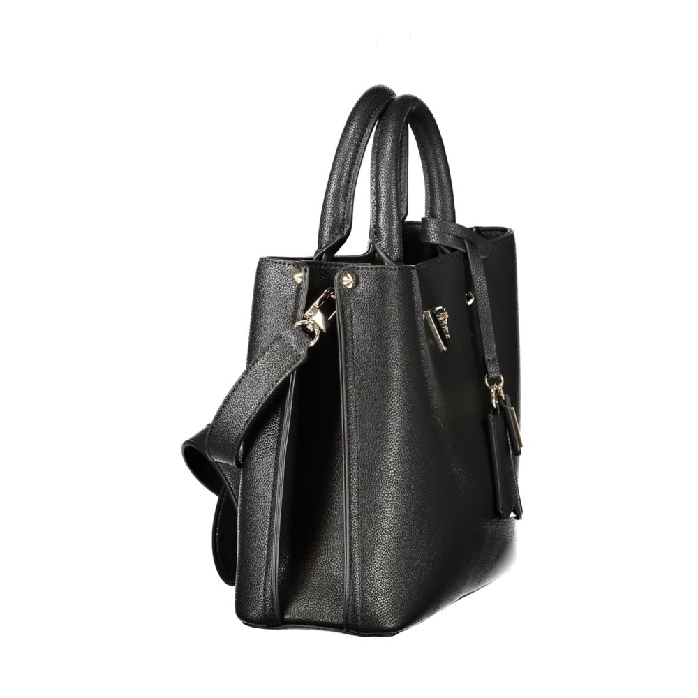 "Black Polyurethane Womens Bag"