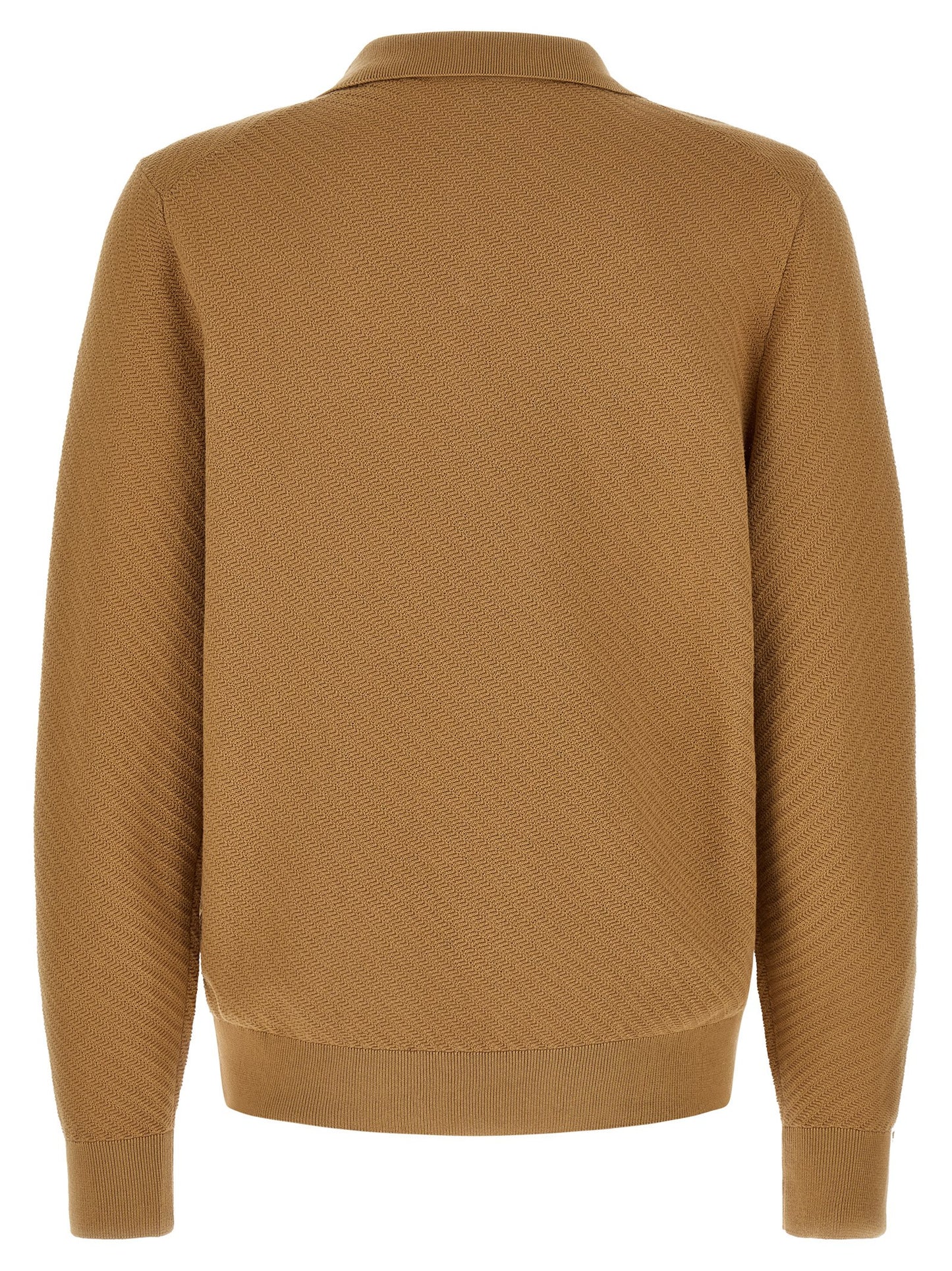 Brown Cotton Polo Shirt