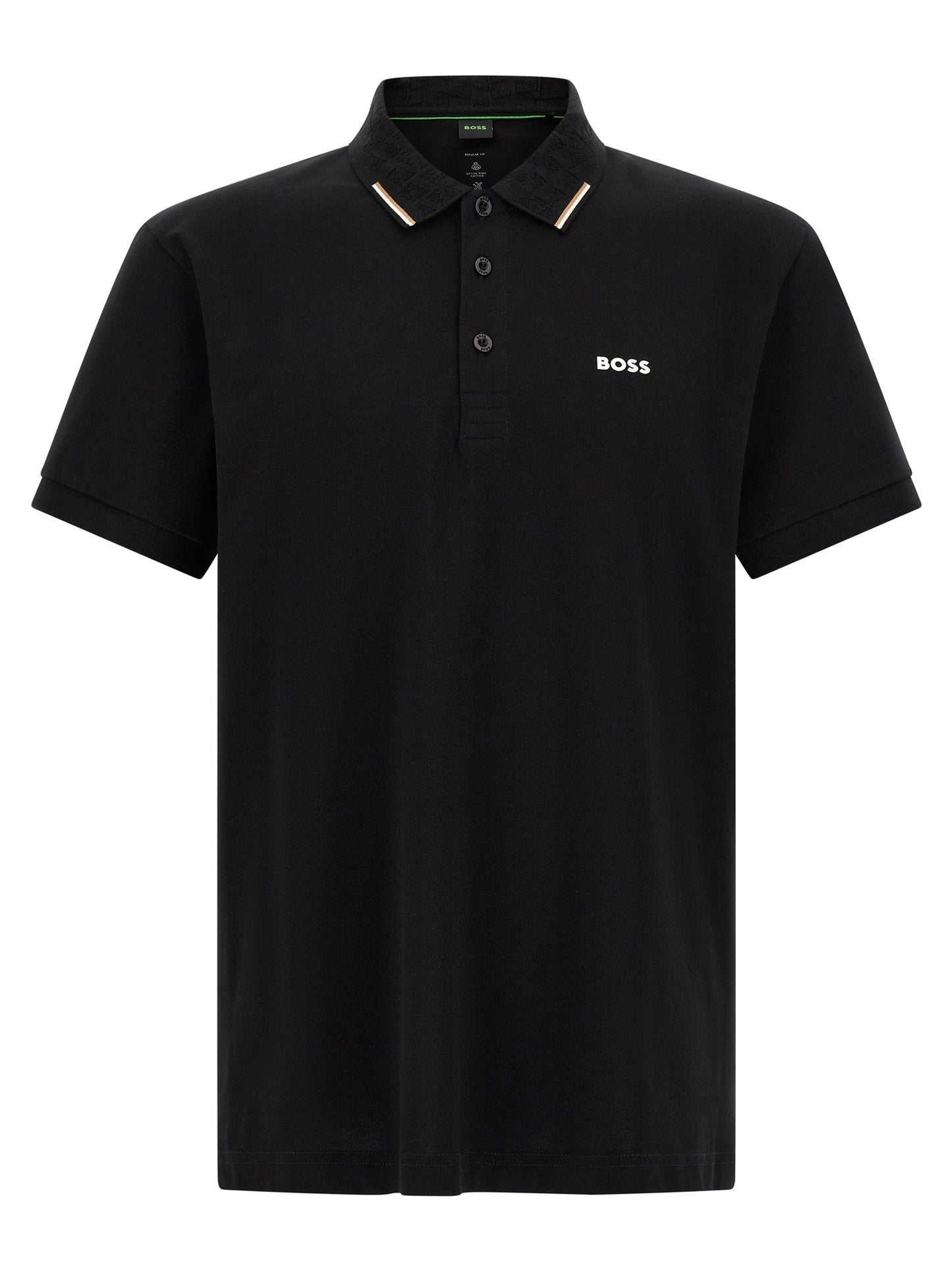 Black Cotton Polo Shirt