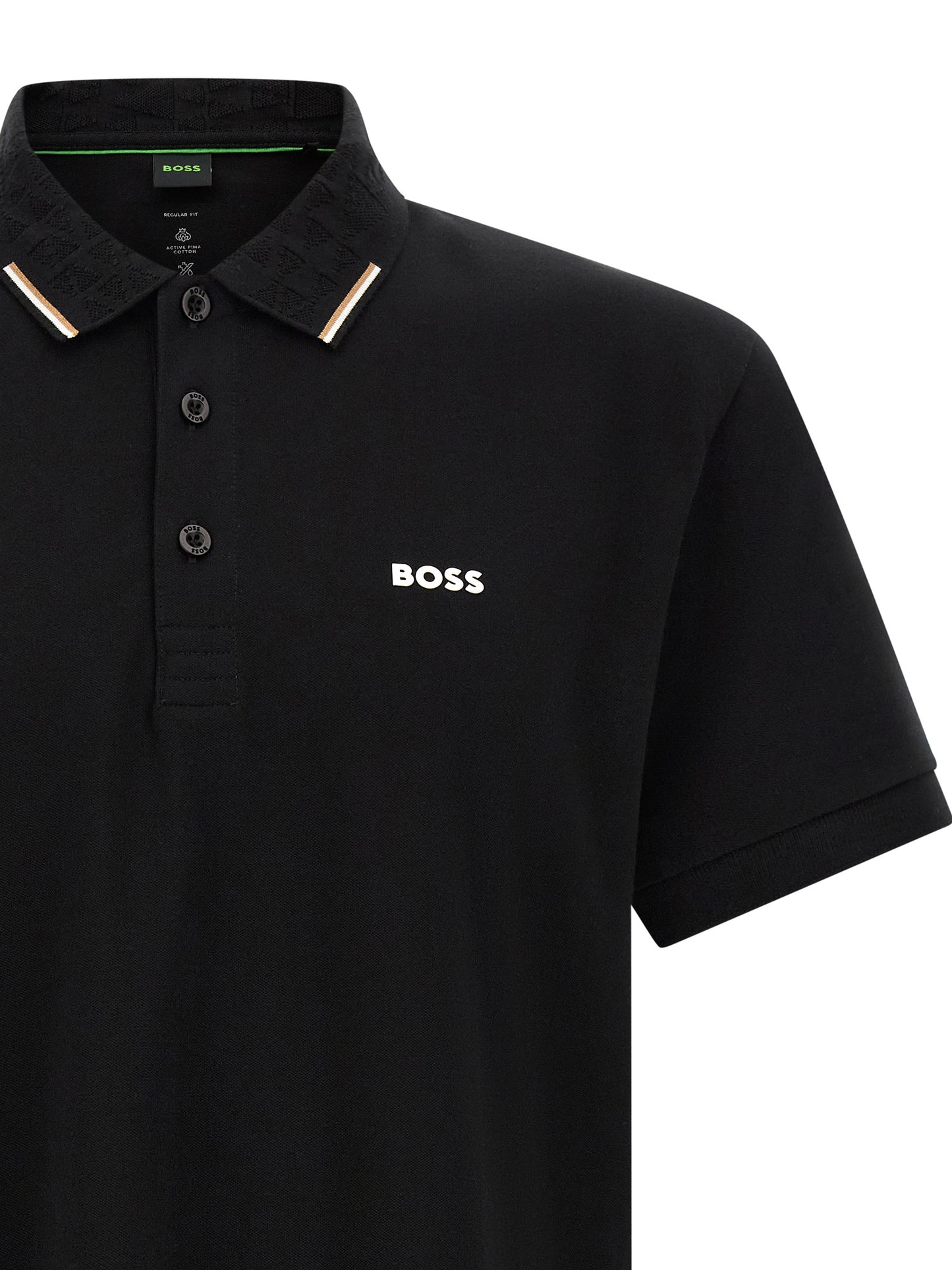Black Cotton Polo Shirt