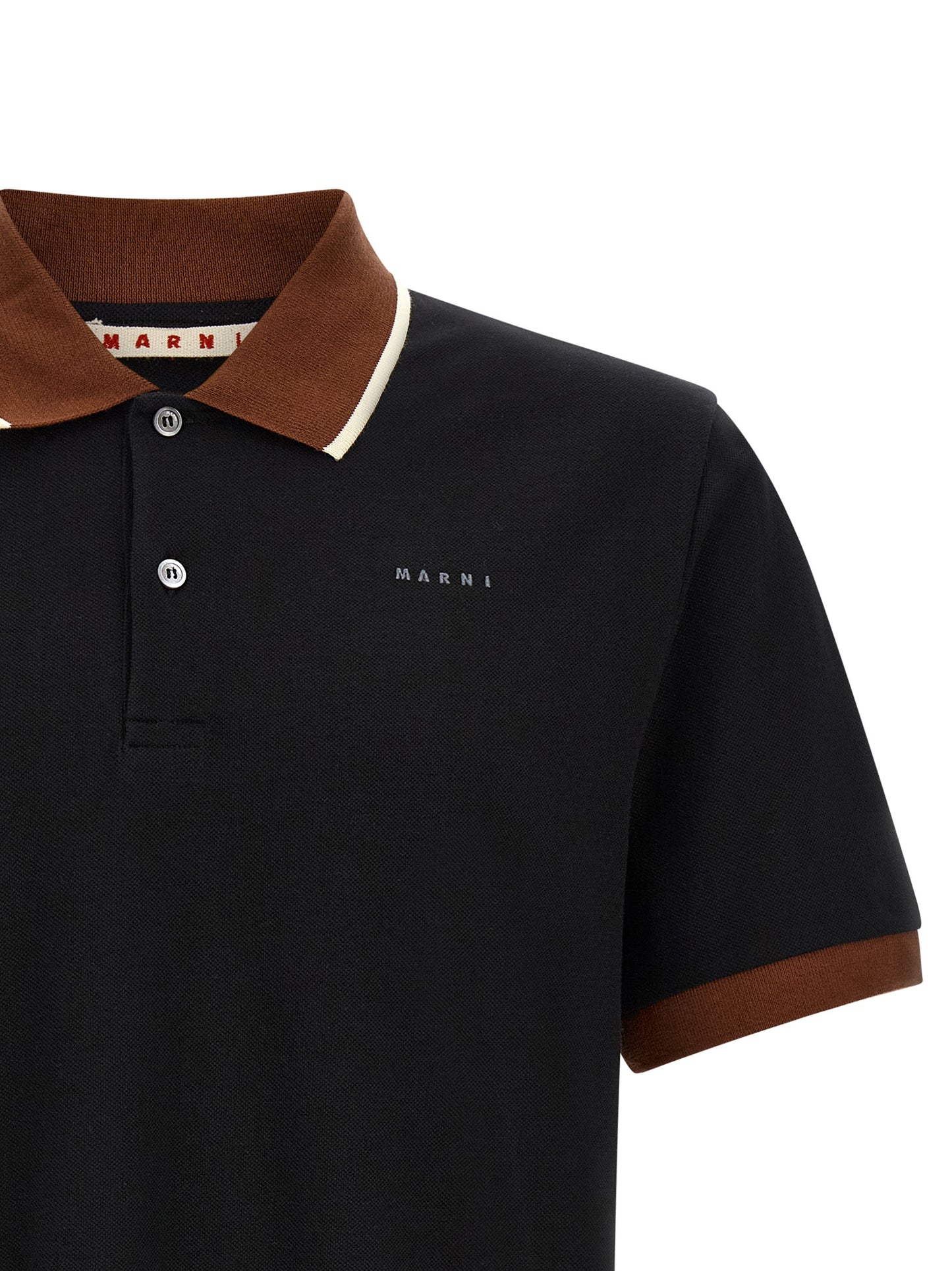 Black Cotton Polo Shirt