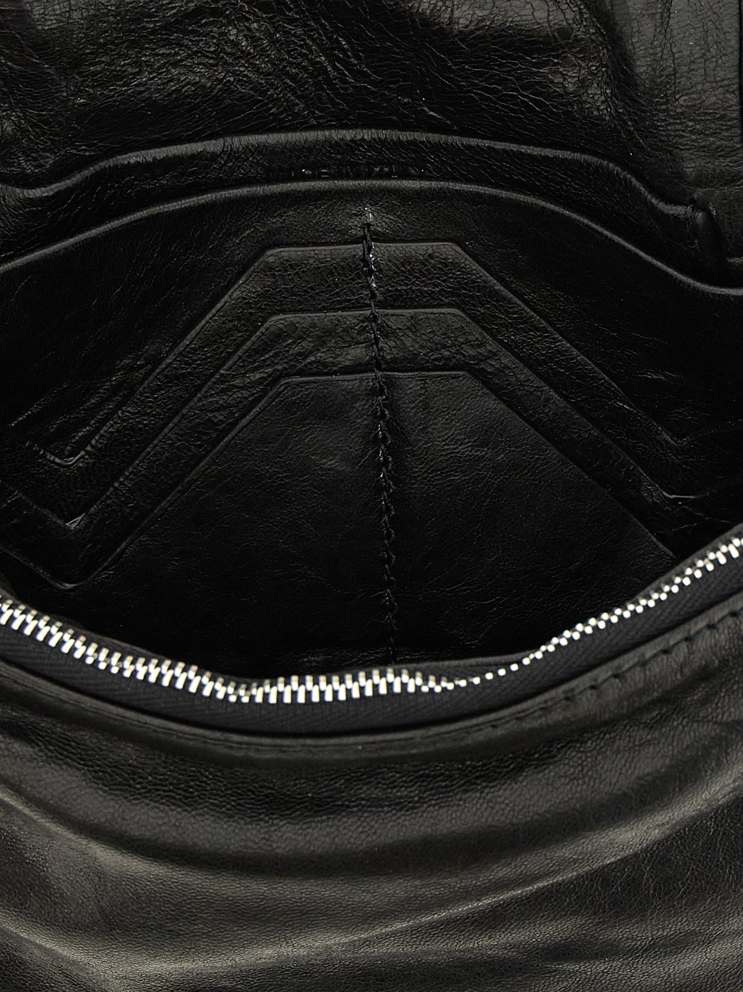 Black Lamb Leather Clutch Bag