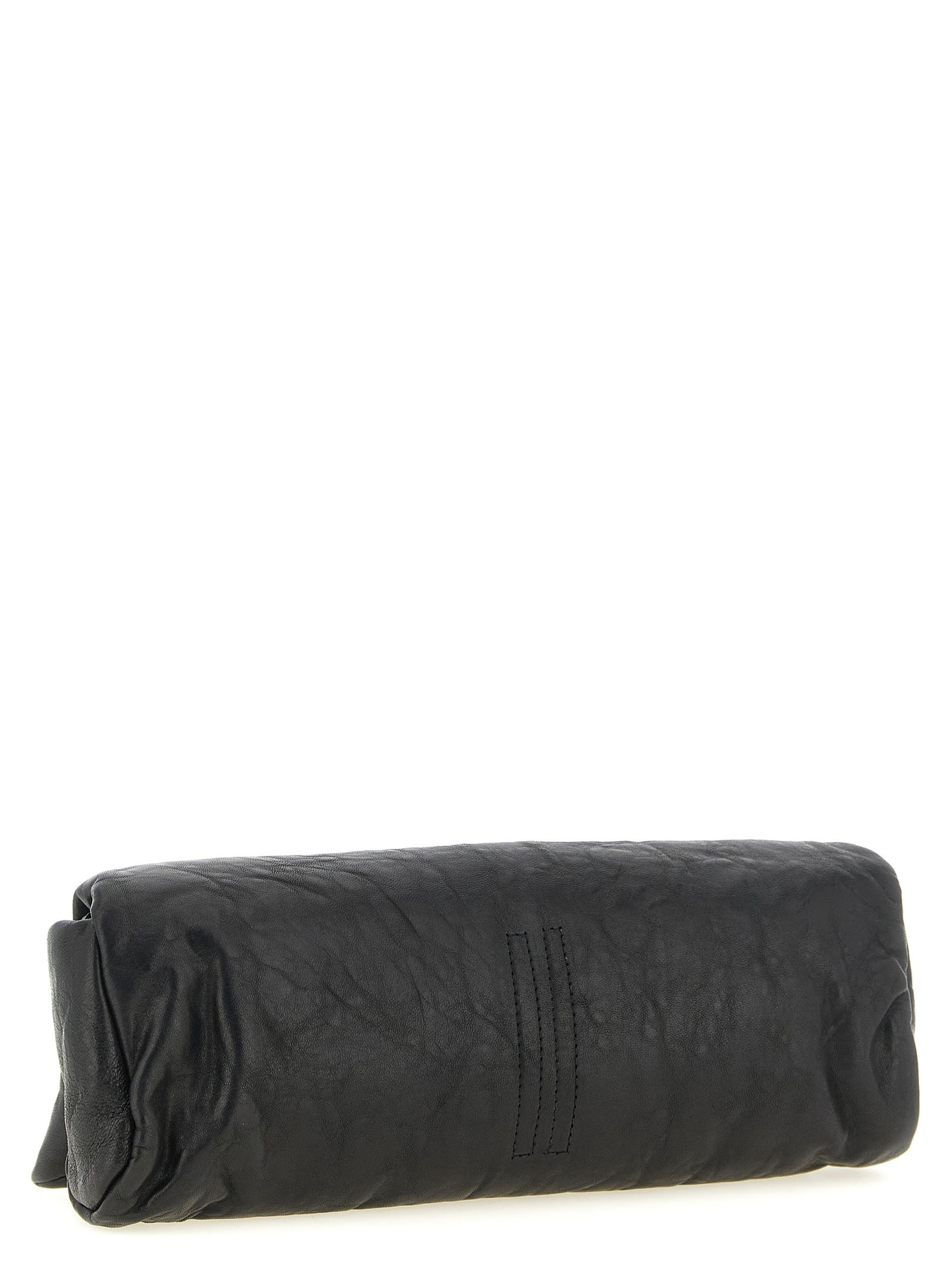 Black Lamb Leather Clutch Bag