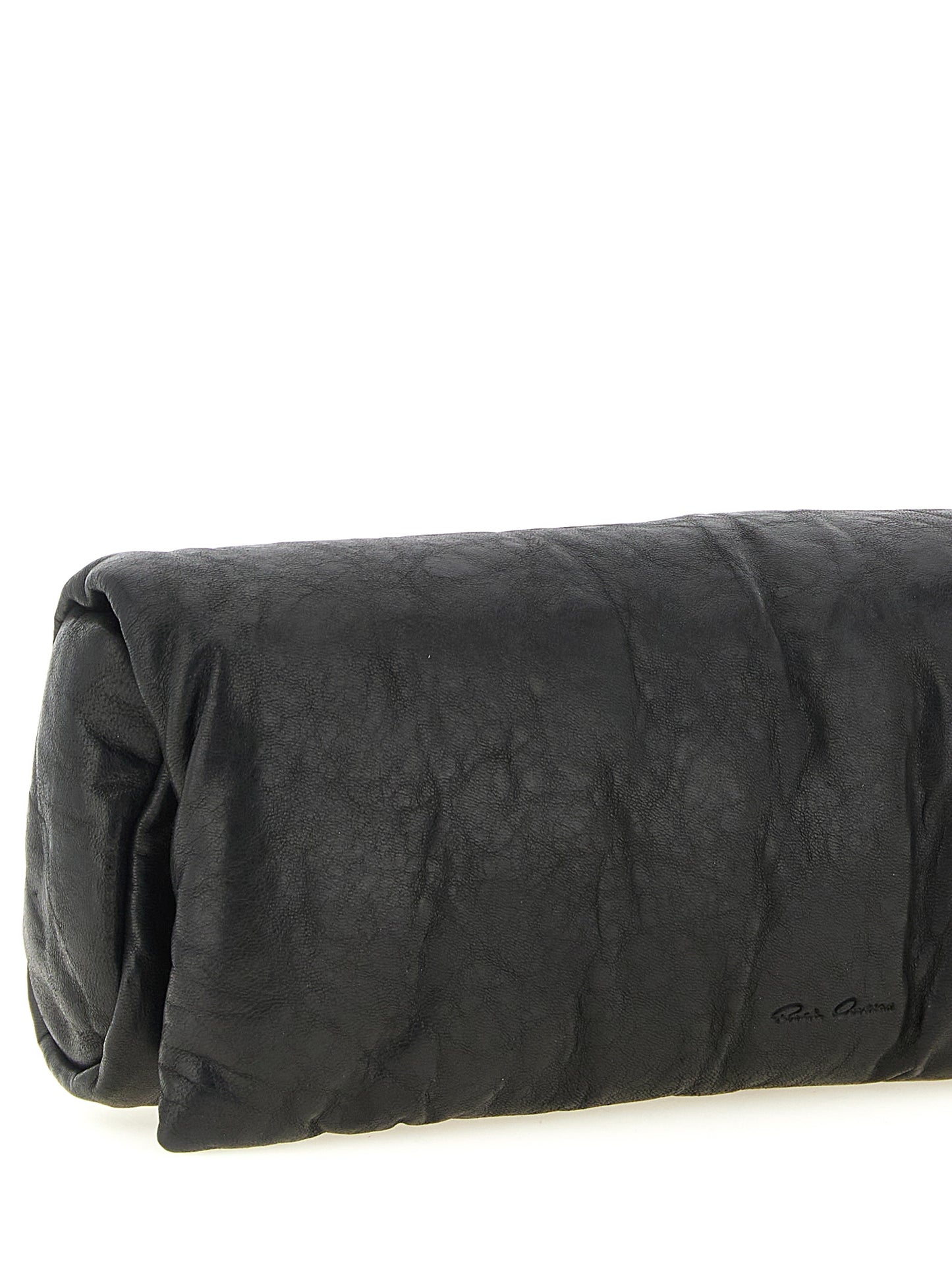 Black Lamb Leather Clutch Bag