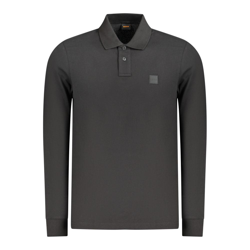 Black Cotton Men's Polo Shirt