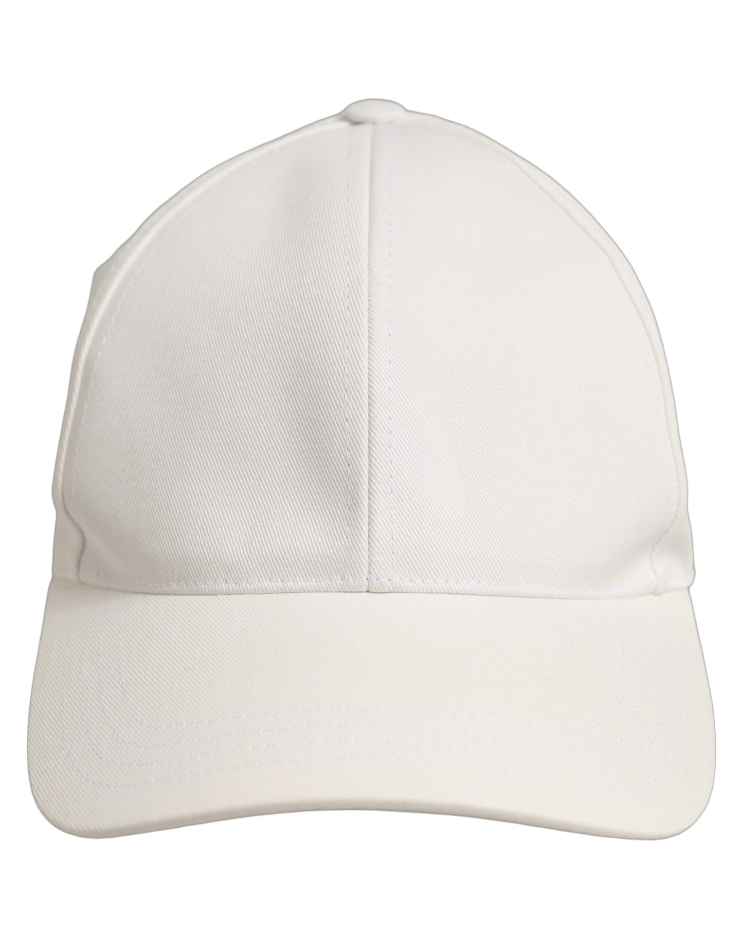 Men White Cotton Baseball Capello 6 Panels Hat