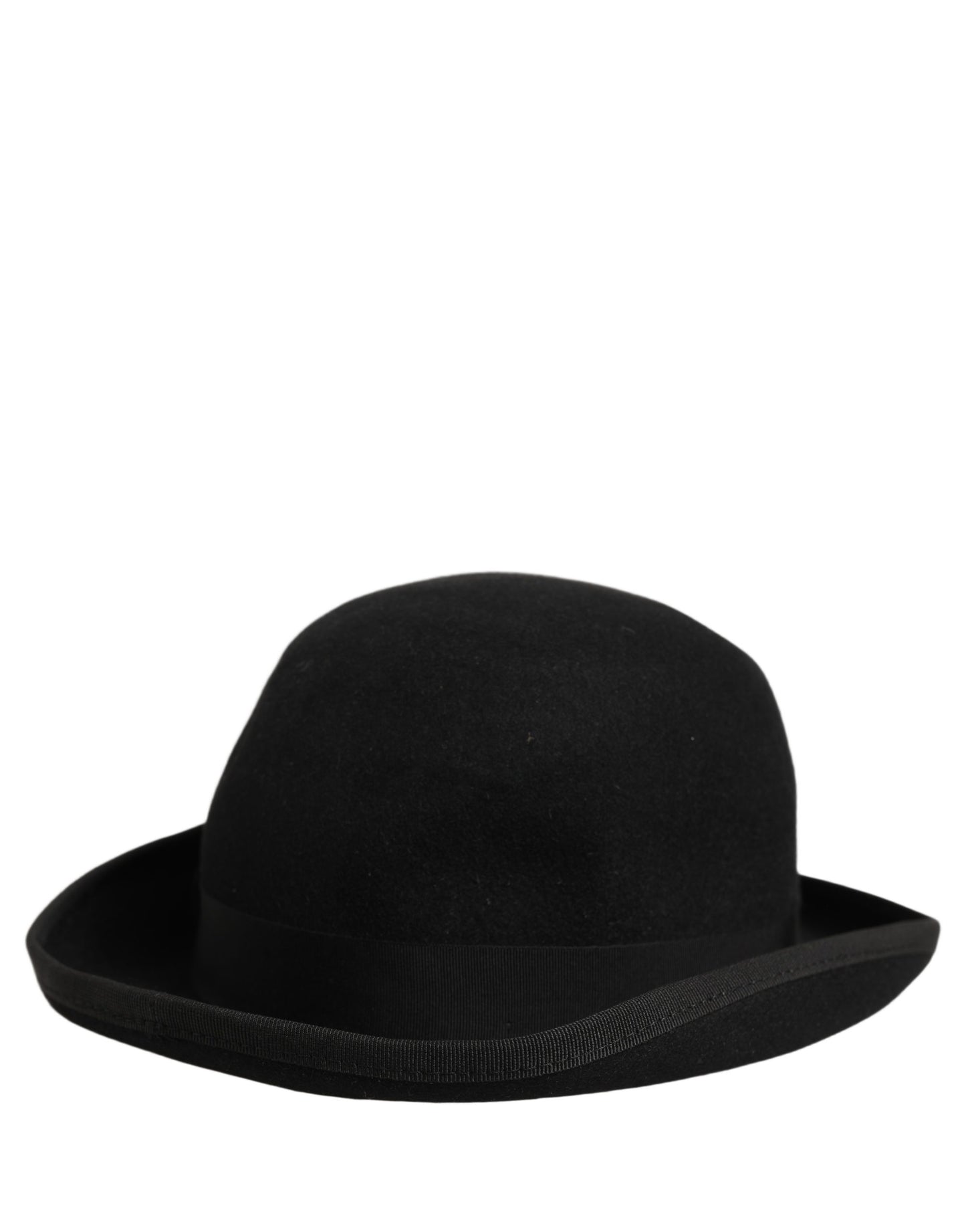 Men Black Rabbit Fur Felt Bowler Capello Hat