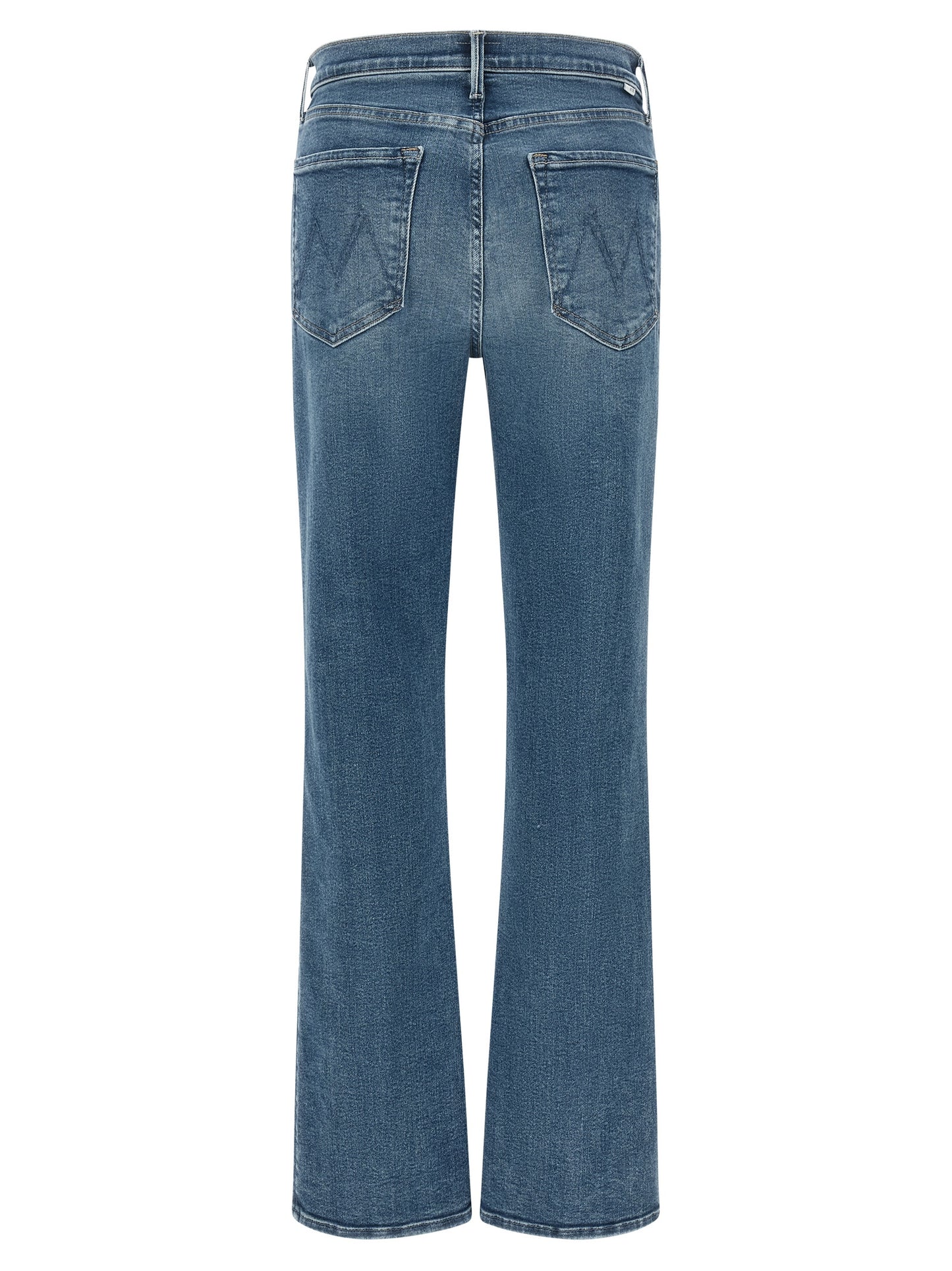 Blue Cotton Flared Jeans