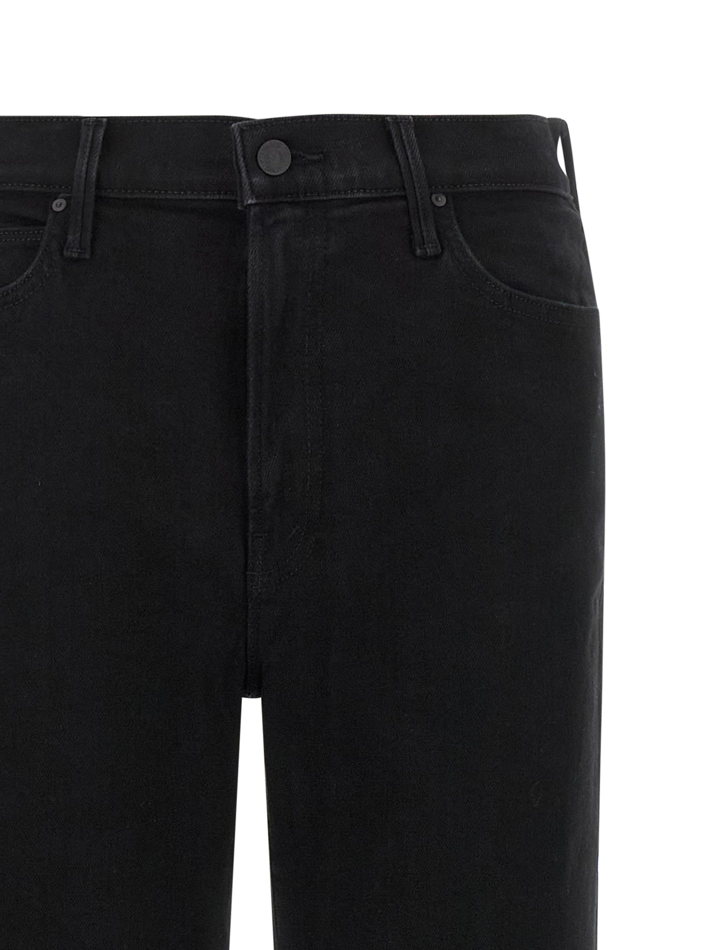 Black Cotton Flared Jeans