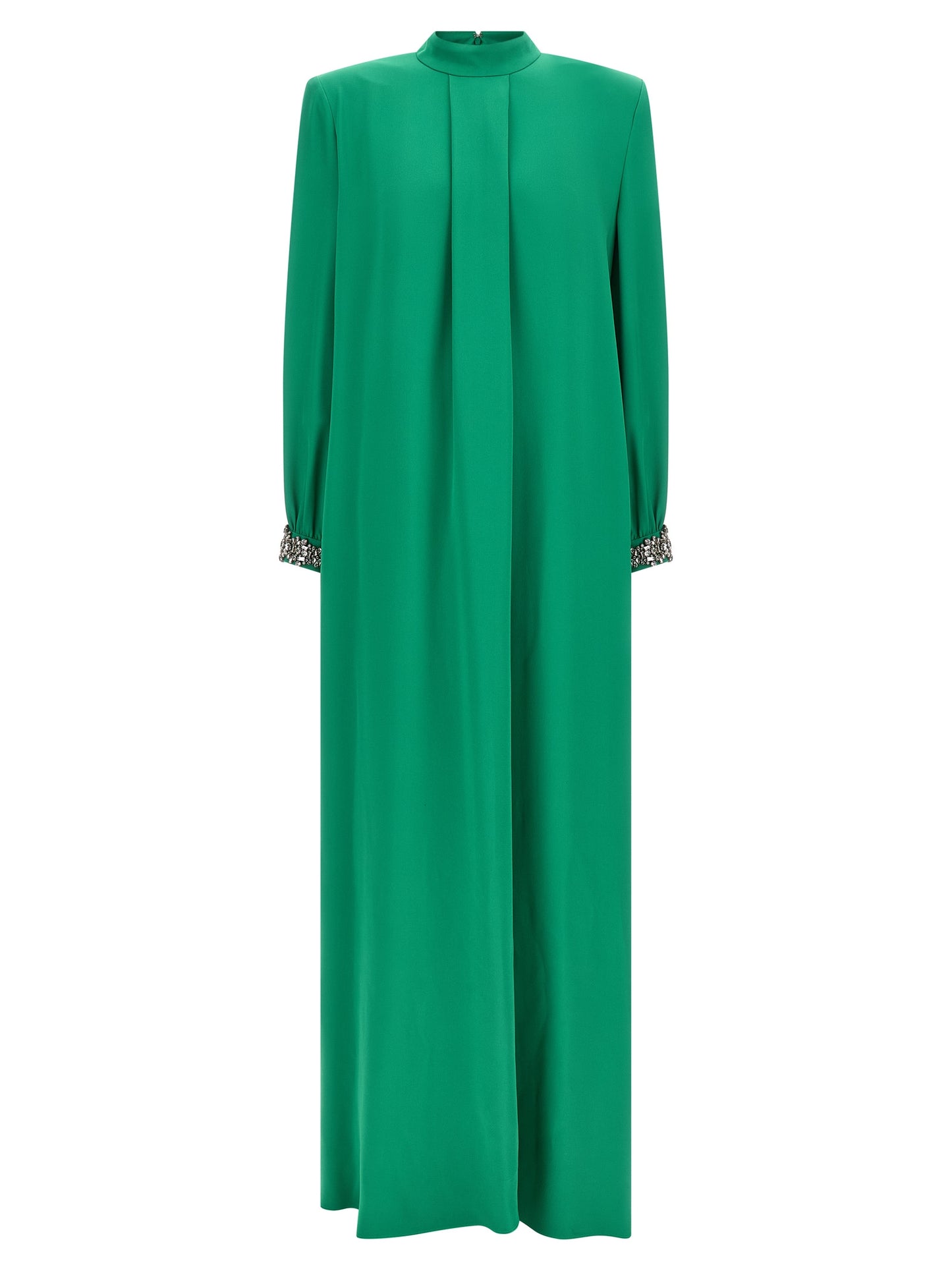 Bicolor Silk Long Dress