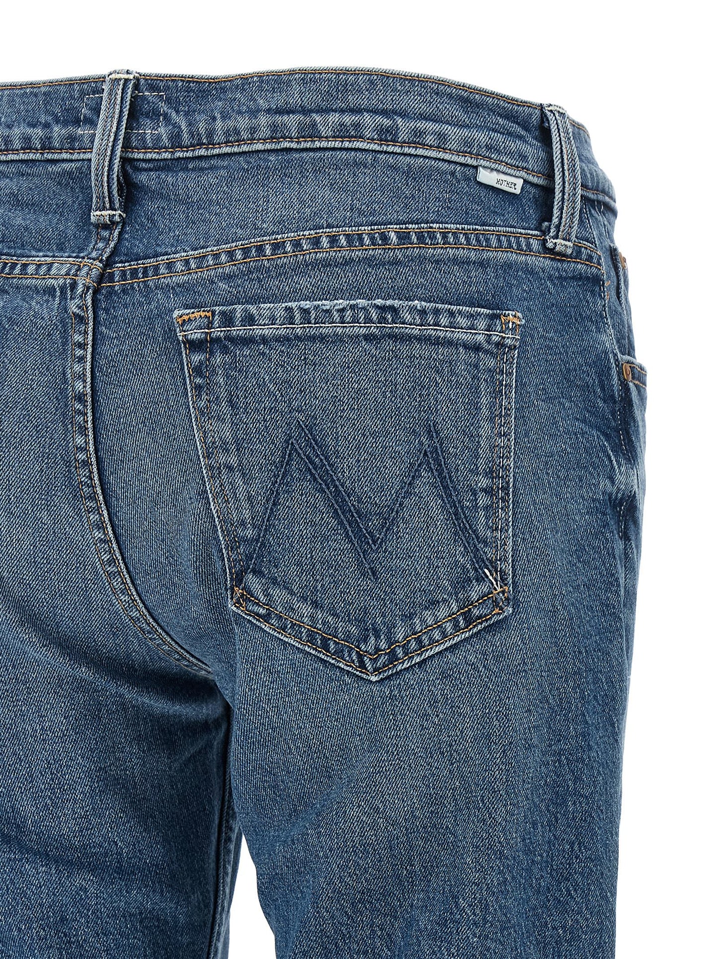 Blue Cotton Bootcut Jeans